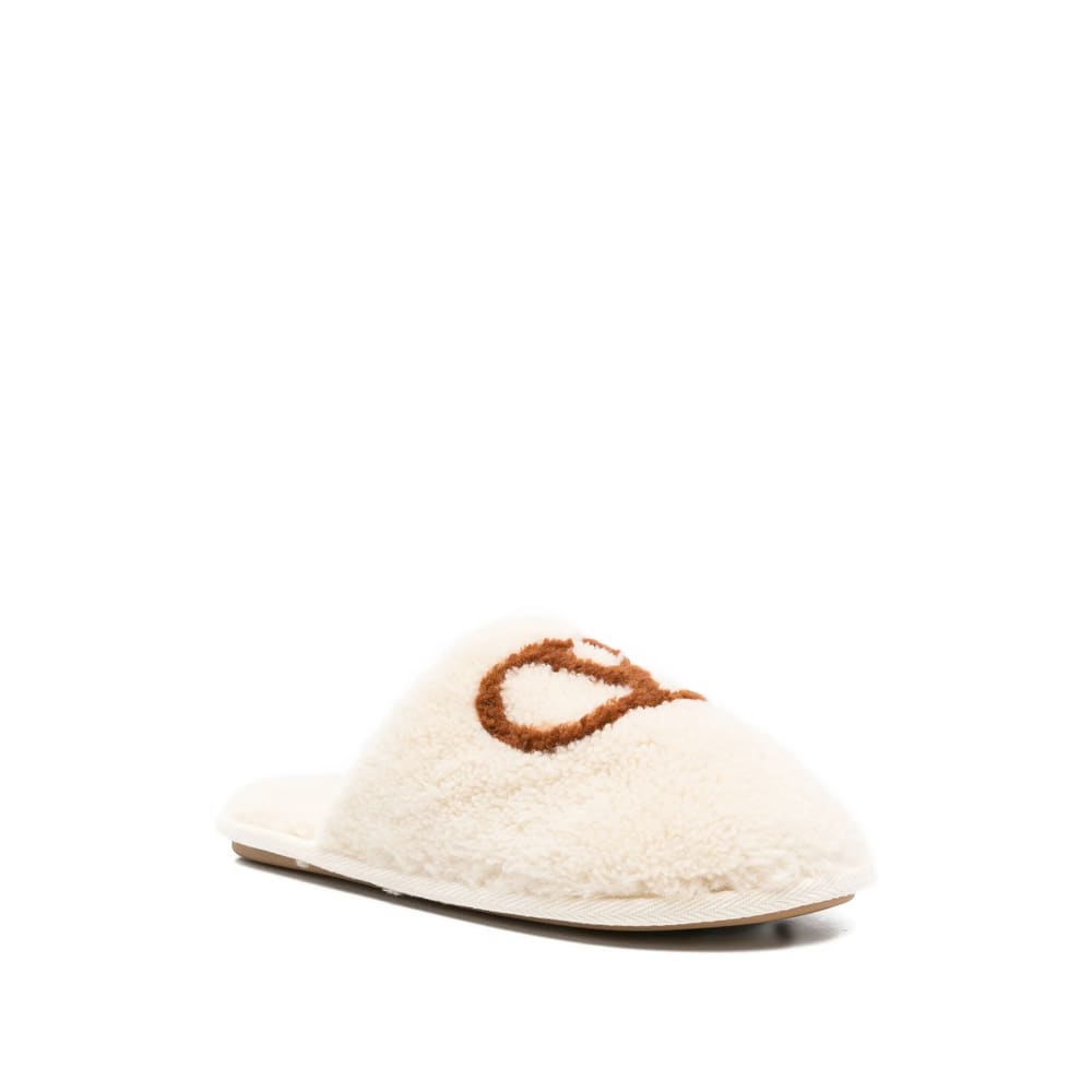 Valentino Garavani Ta Chambre Leather Slippers In Multi