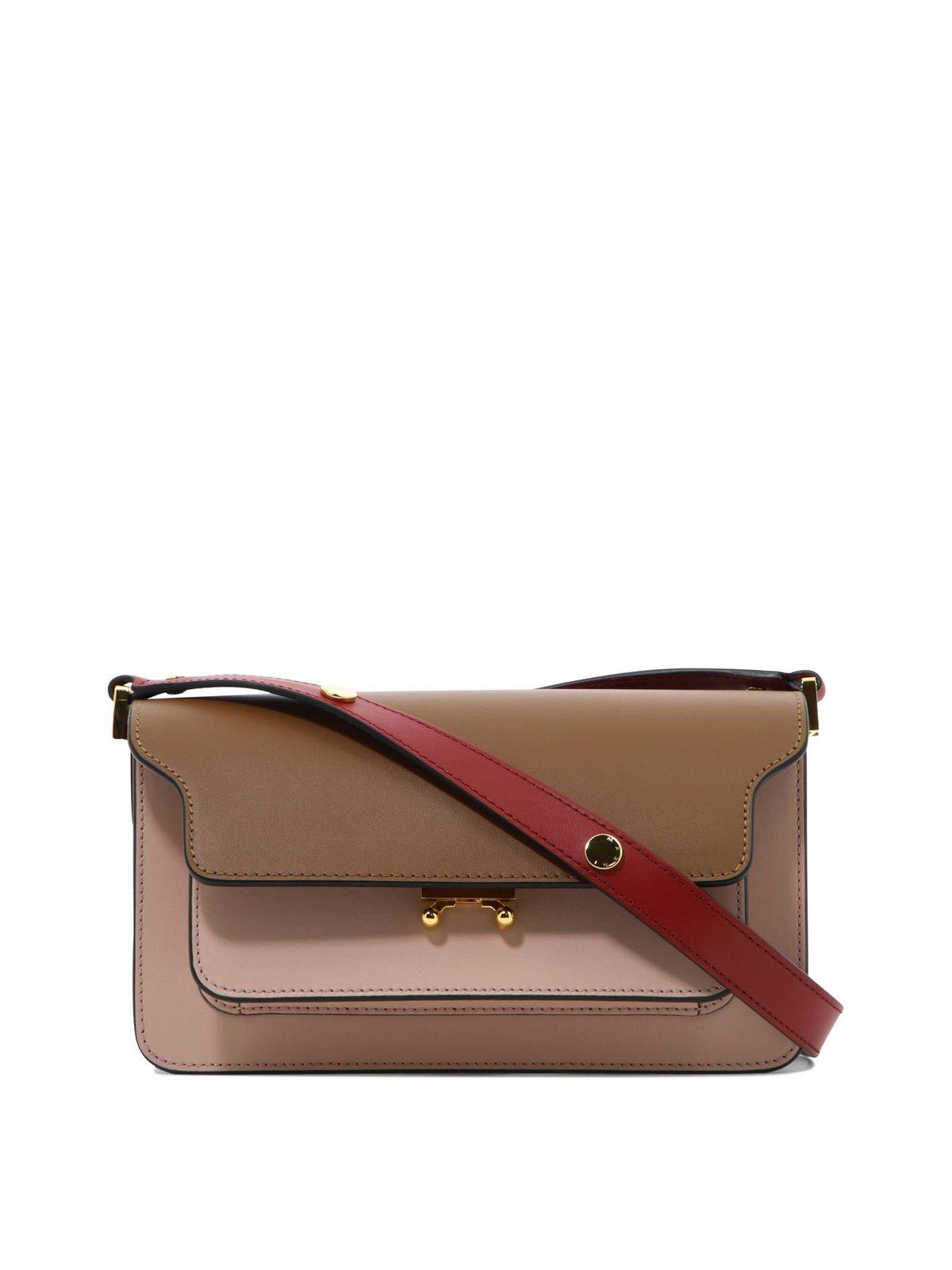 MARNI COLOR BLOCKED STRAPPED SHOULDER BAG