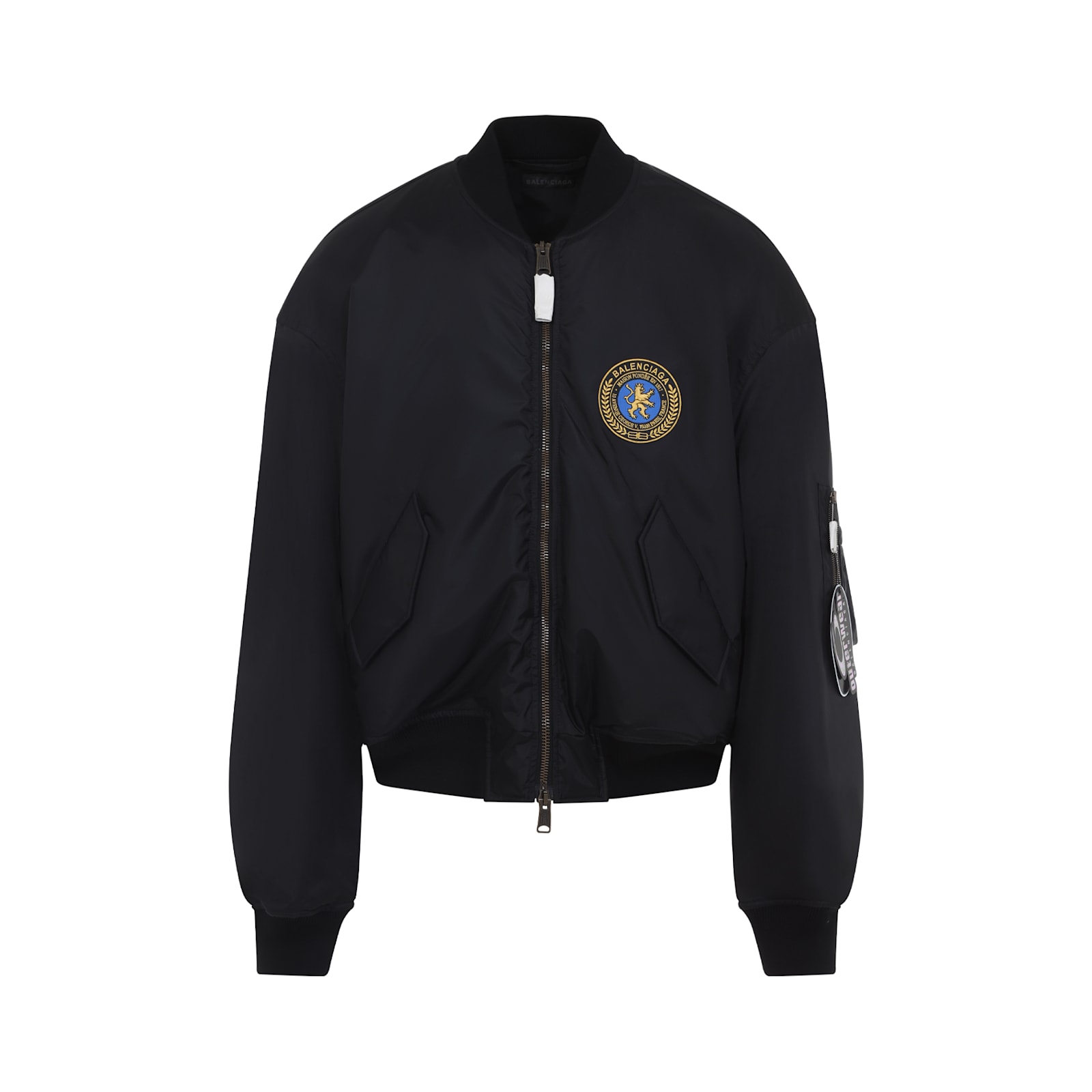 Balenciaga Bomber Jacket In Technical Fabric In Black