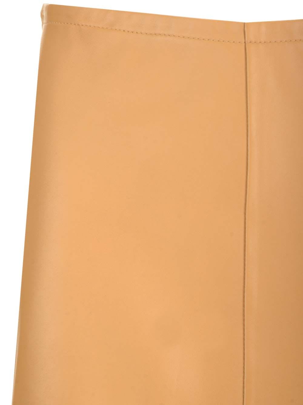 Shop Forte Forte Nappa Midi Skirt In Brown