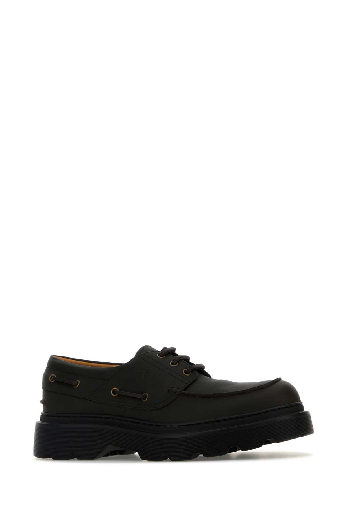 Tod's Leather Loafers Designed For Nautical Wear In Black