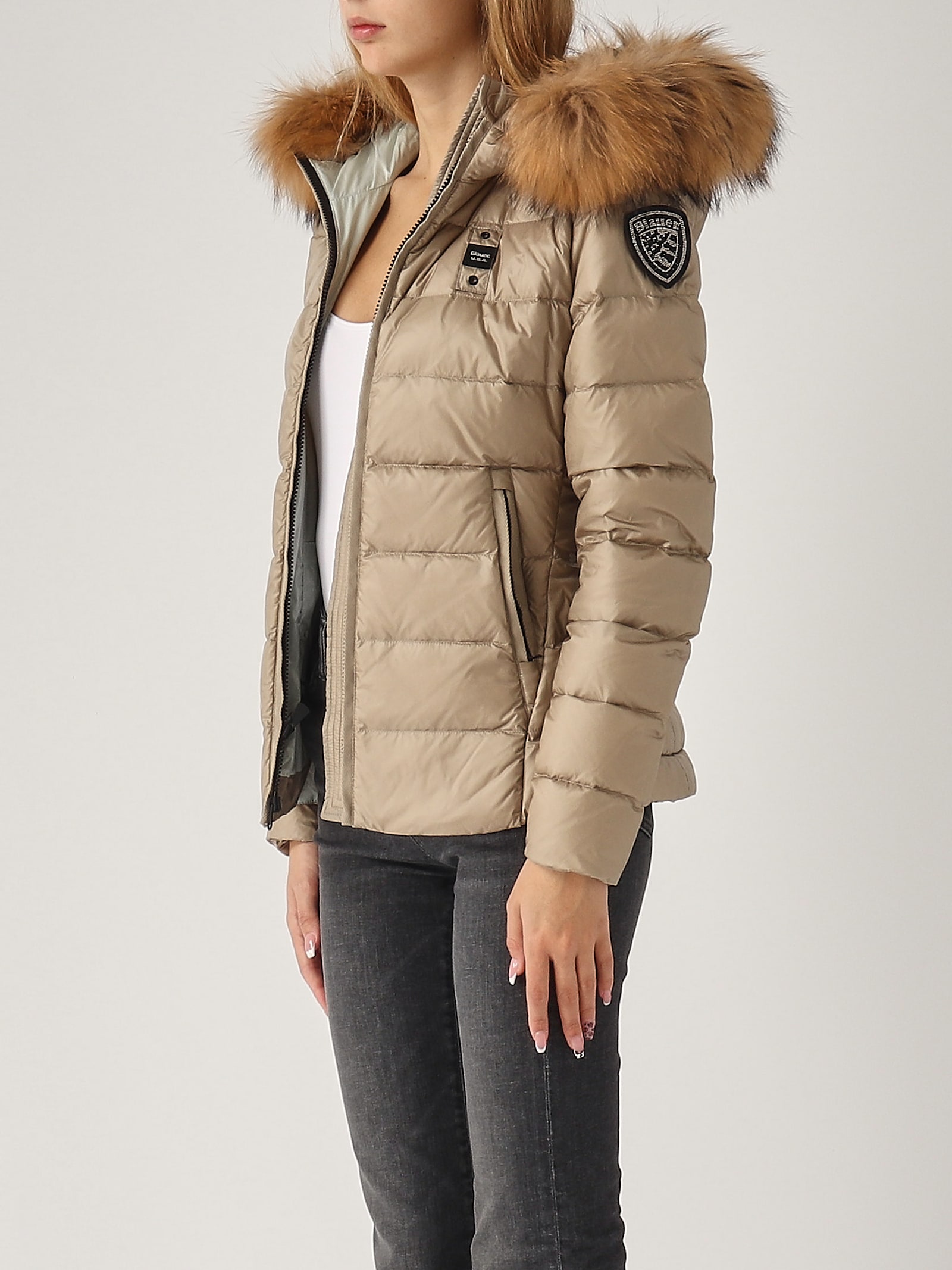 Shop Blauer Arcadia Jacket In Beige Chiaro