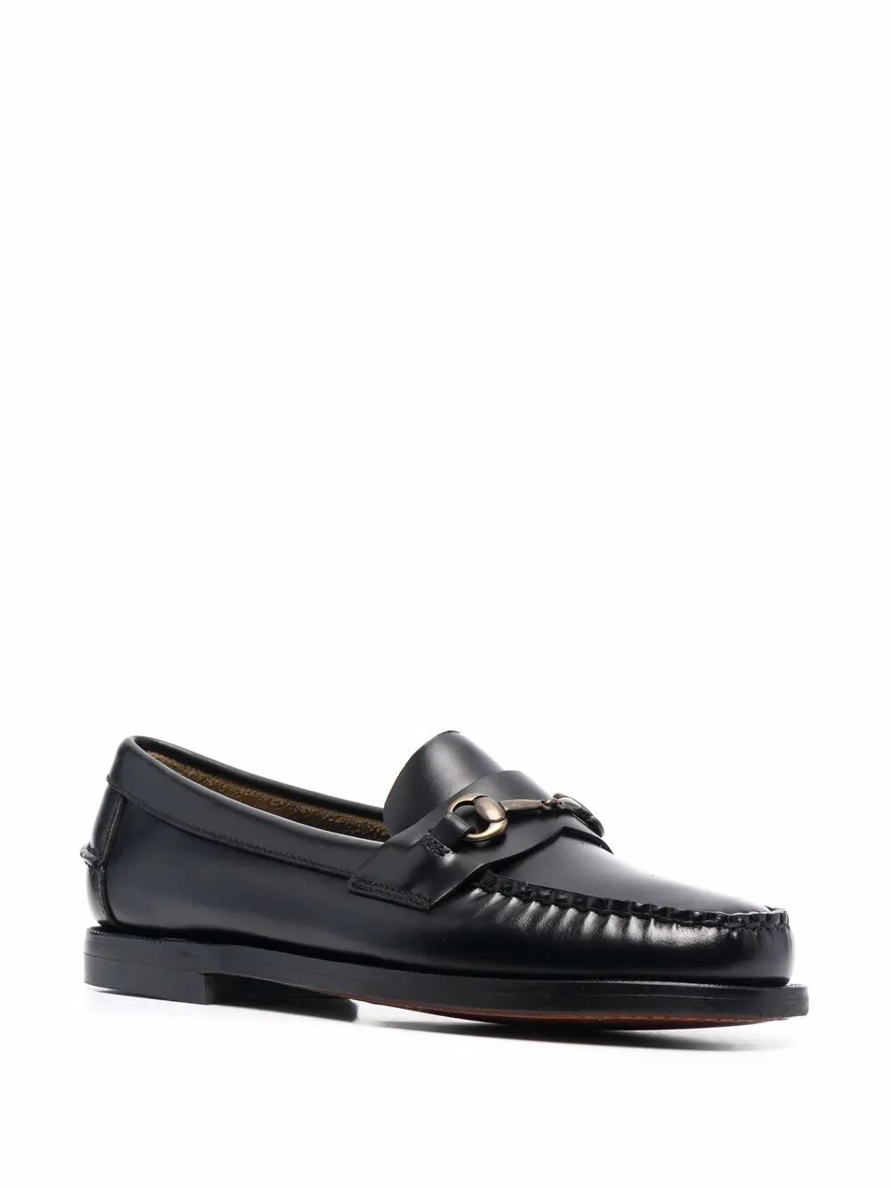 Sebago Horsebit-detail Leather Loafers In Black