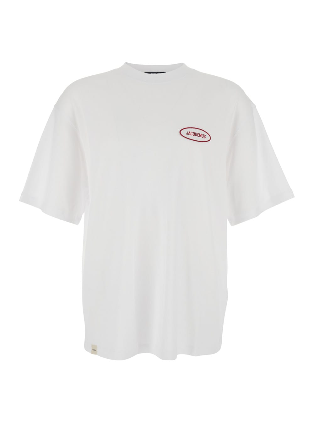 Jacquemus Mens Station Patch White Stazione Brand-patch Cotton-jersey T-shirt In White