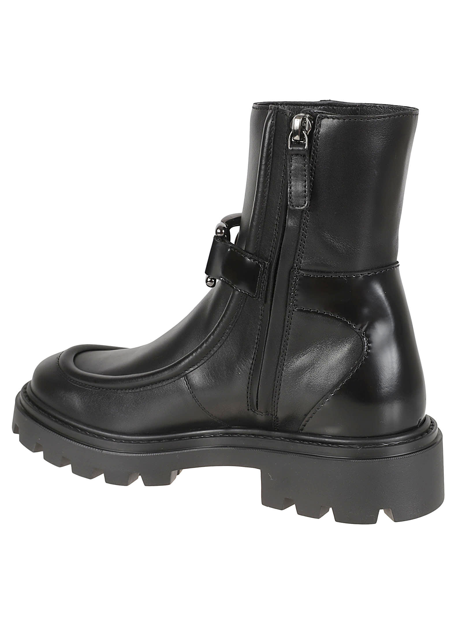 Shop Tod's Ankle Buckle Boots In Black