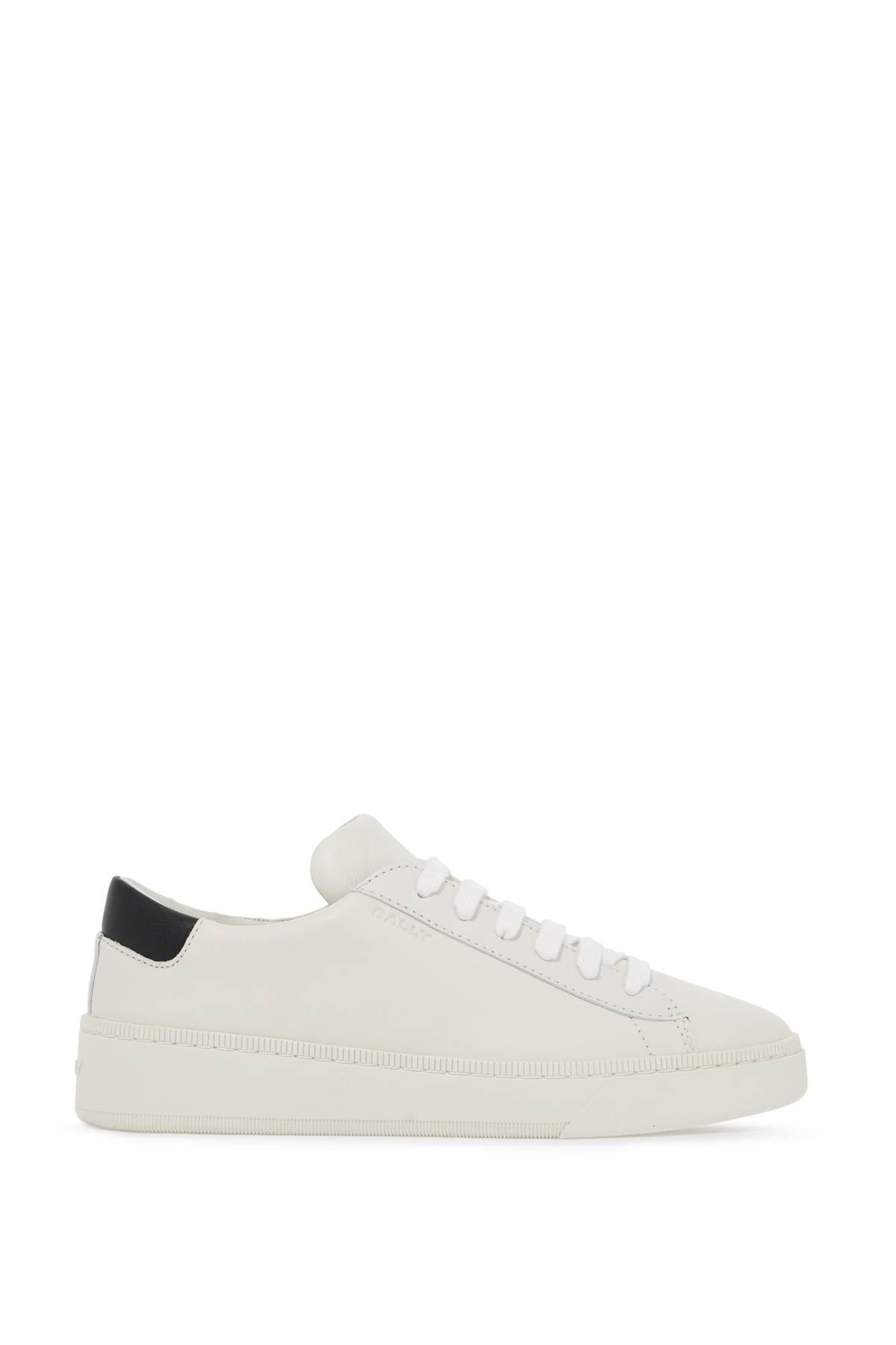 Shop Bally Soft Leather Ryvery Sneakers For Comfortable In White/black (white)