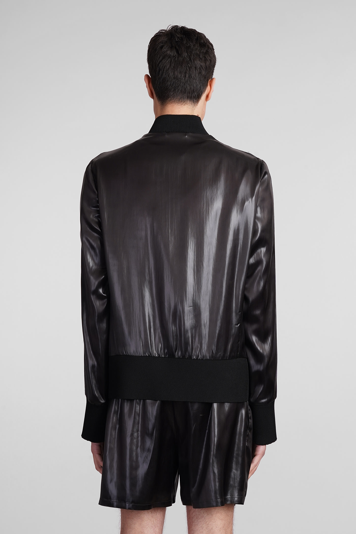 Shop Sapio N13 Casual Jacket In Black Triacetate