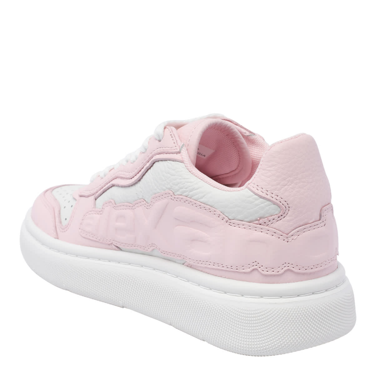 Shop Alexander Wang Embossed Logo Sneakers In Pink