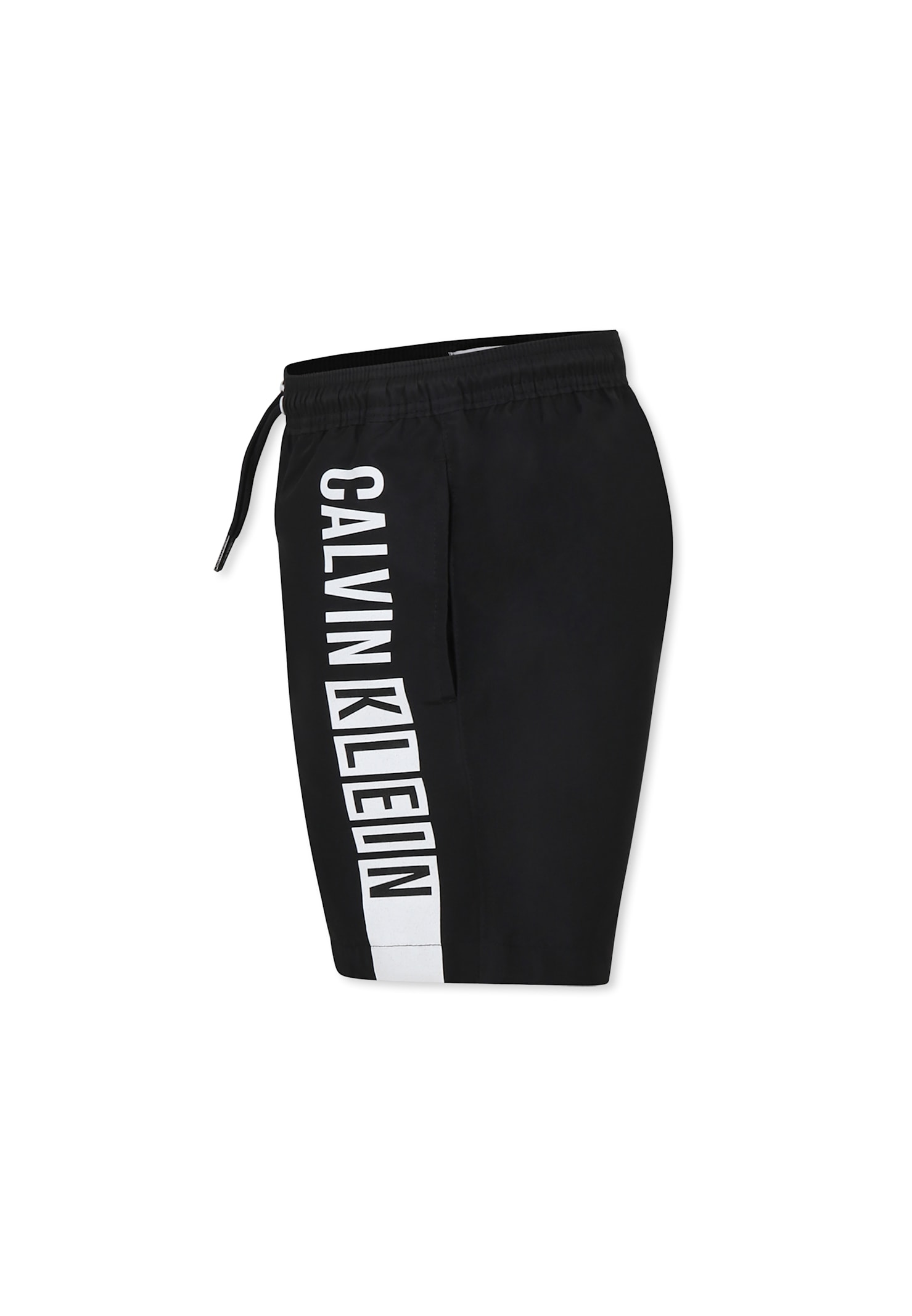 Calvin Klein Black Swim Shorts For Boy With Logo In Black