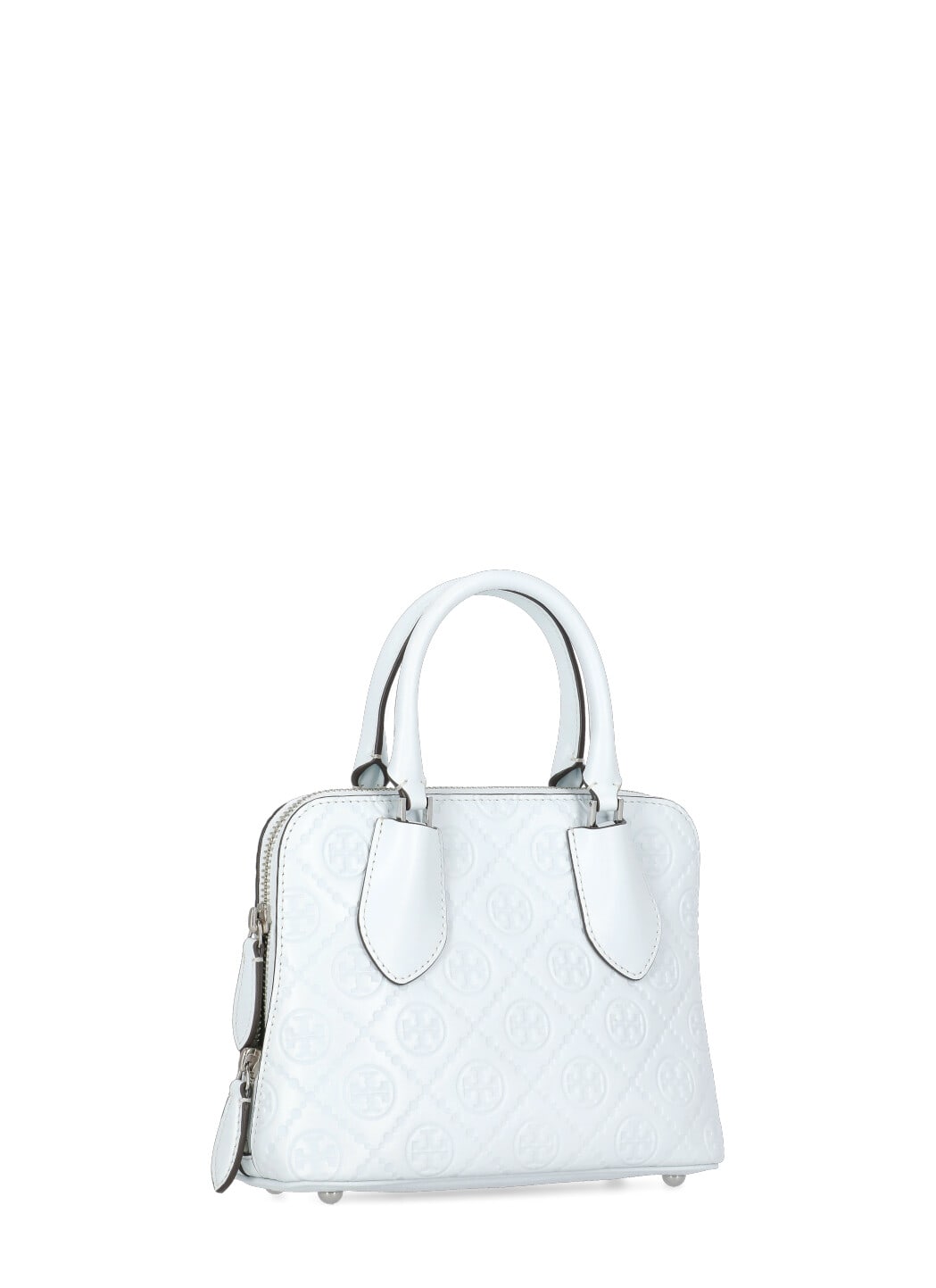 Shop Tory Burch Monogram Mini Swing Bag In Light Blue