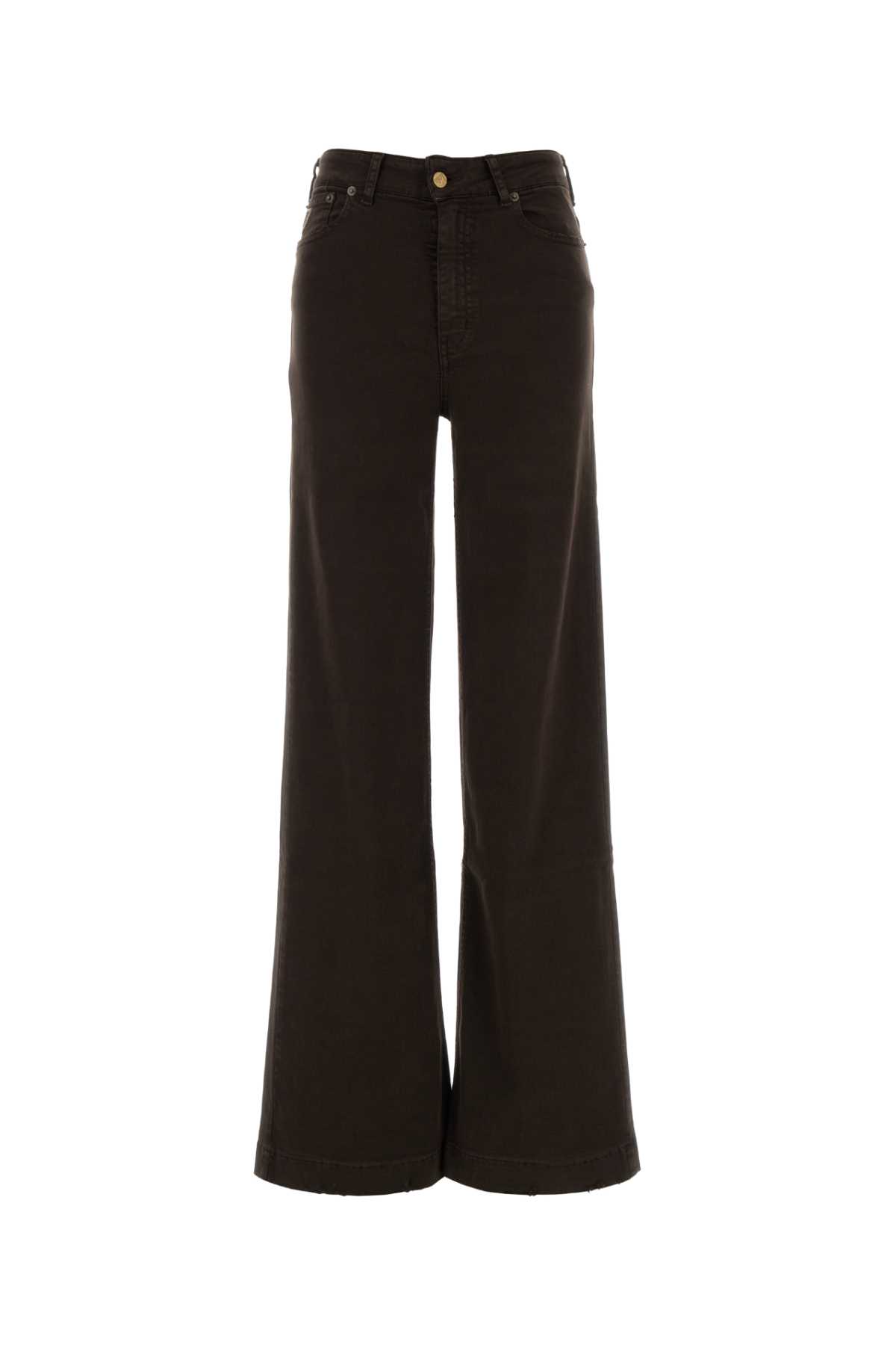 Lois Brown Stretch Denim Mistral Palazzo Jeans In Brown