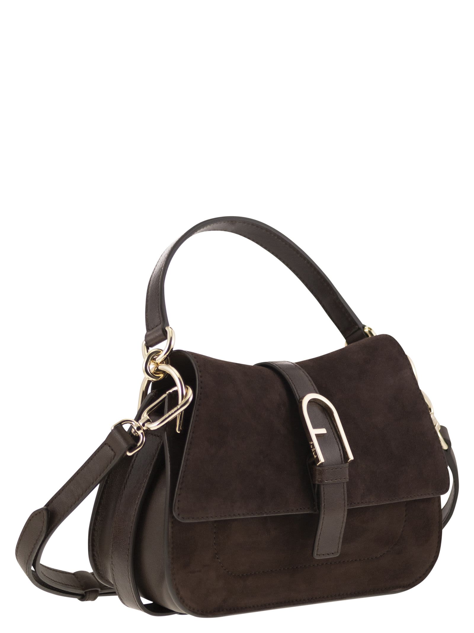 Shop Furla Flow Mini - Cross Body Bag In Brown