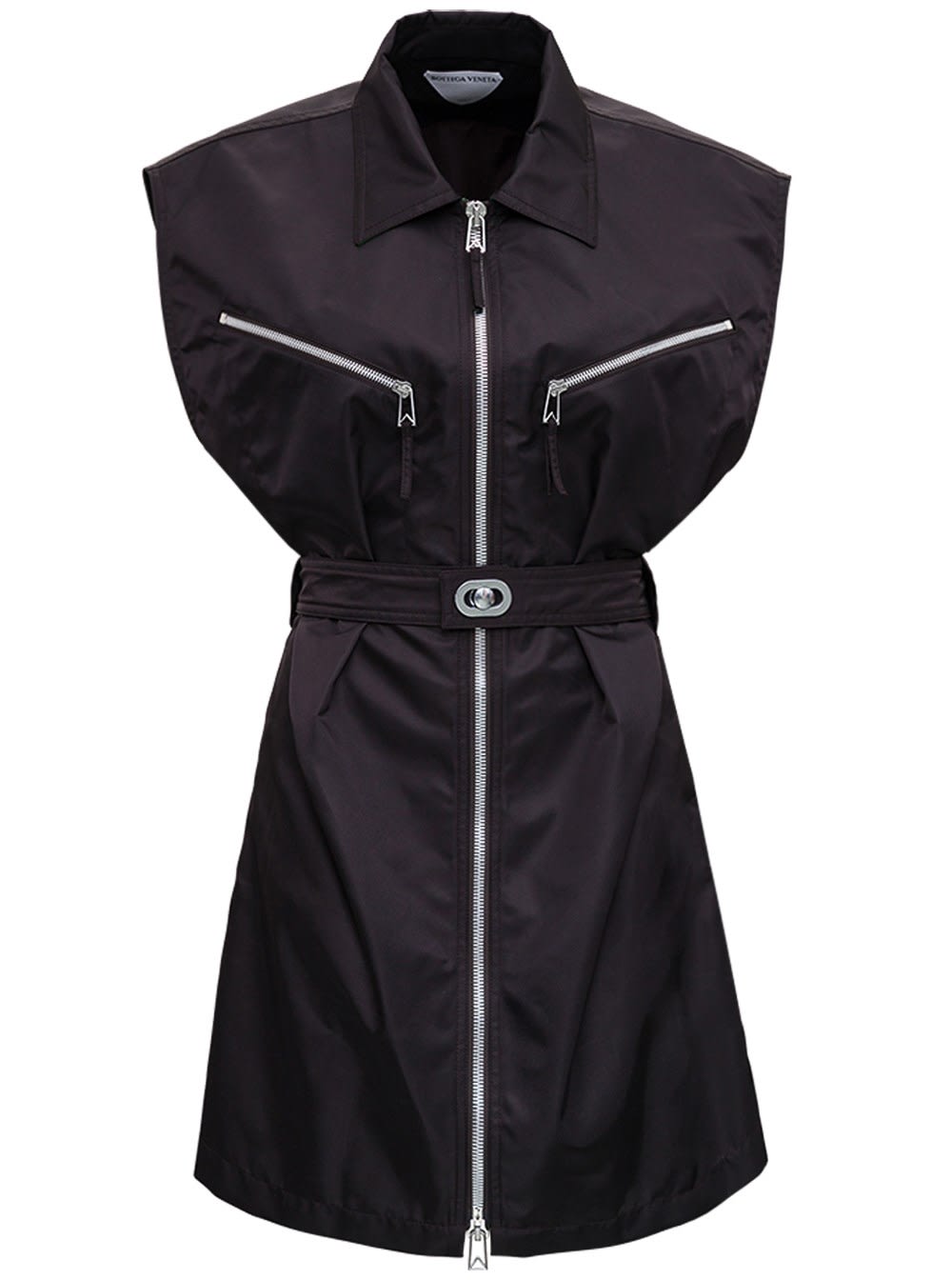 Bottega Veneta Black Technical Stretch Nylon Dress