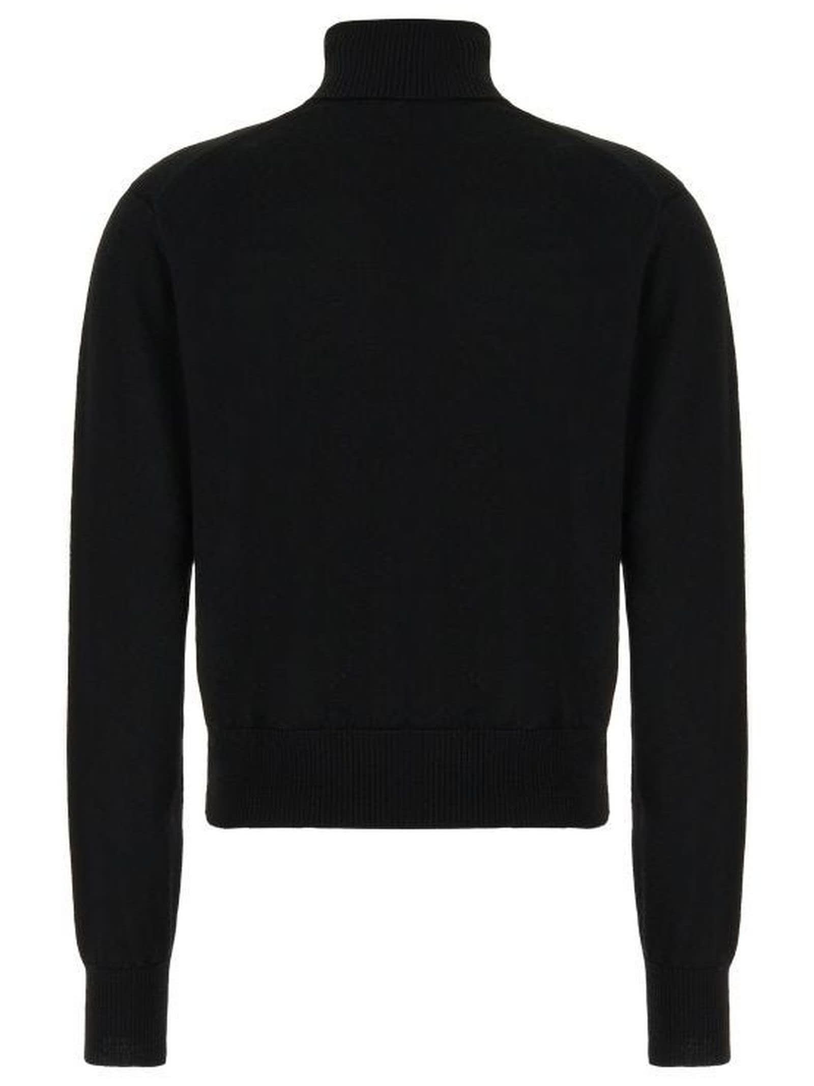 Shop Ami Alexandre Mattiussi Black Wool Jumper