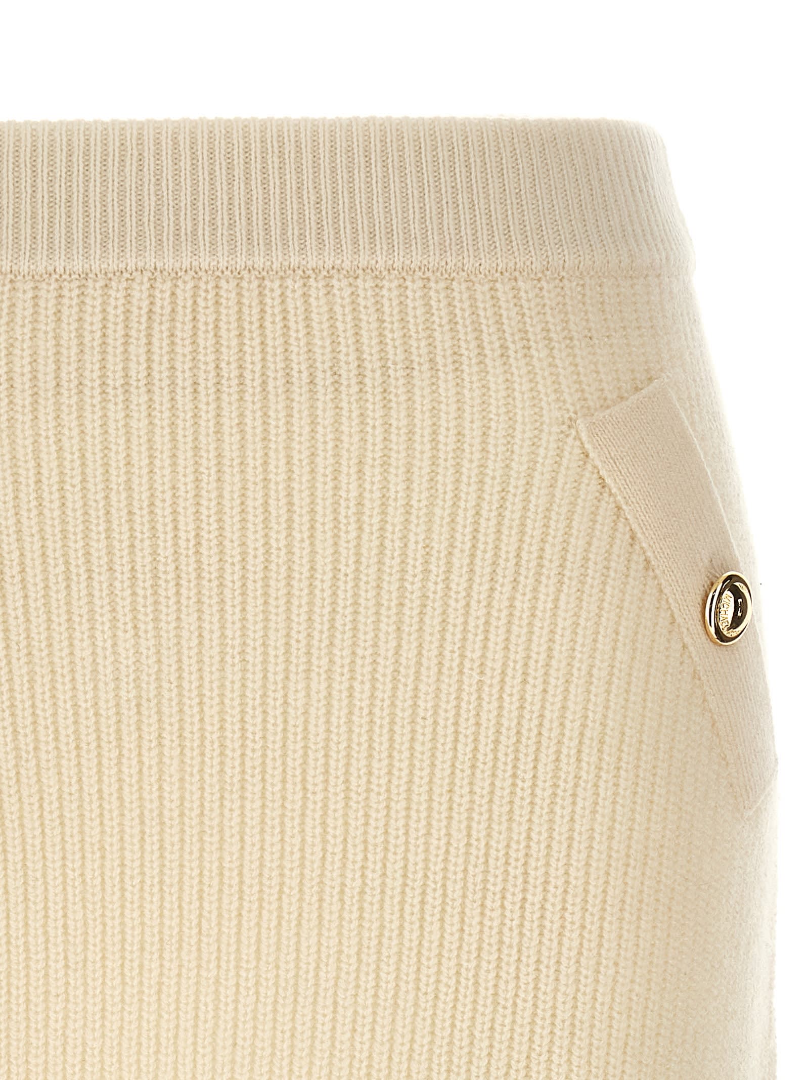 Michael Michael Kors Knitted Skirt Skirts White In Avorio