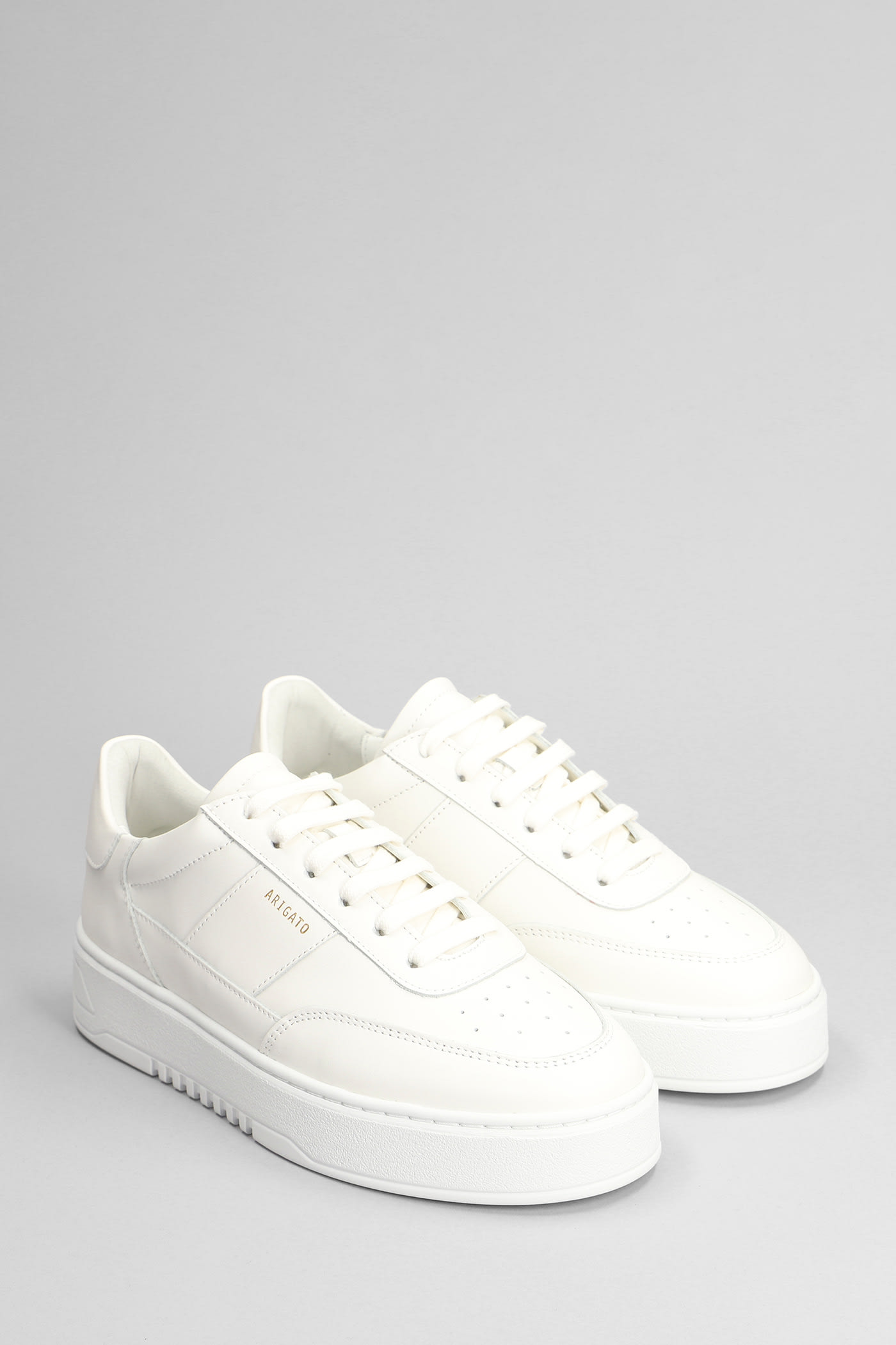 Shop Axel Arigato Orbit Sneakers In White Leather In Bianco