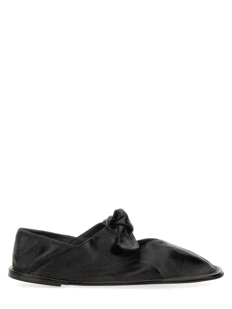 Shop Hereu Shoe Llasada Crinkled In Black