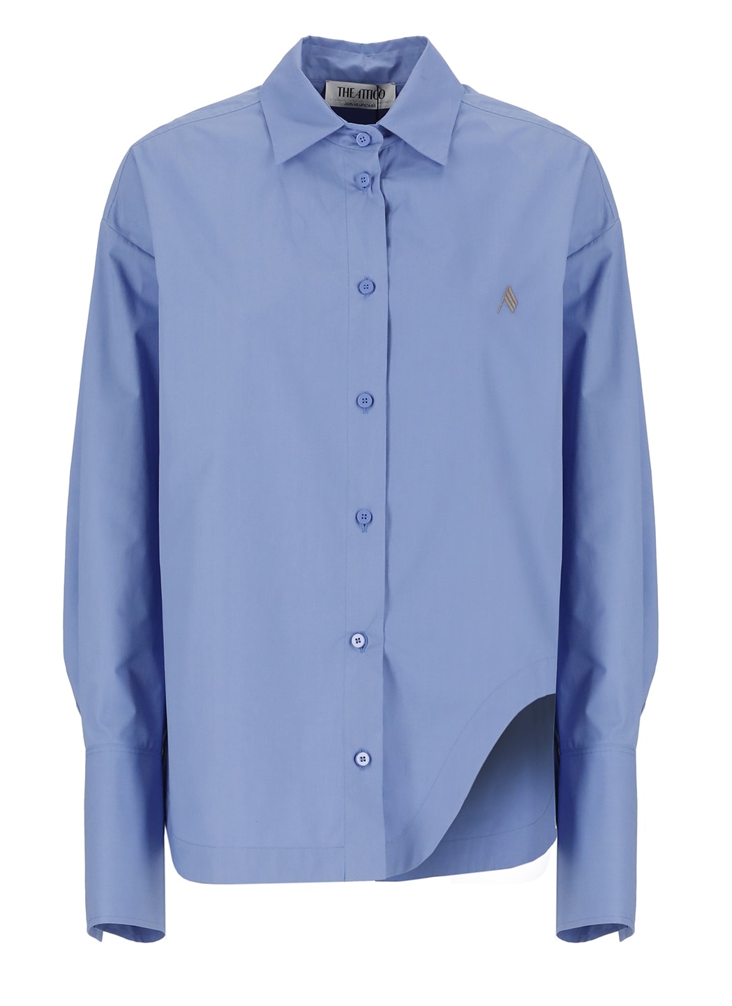 Shop Attico Eliza Shirt In Light Blue