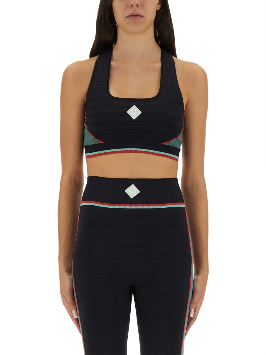 Casablanca Sports Bra Top In Black