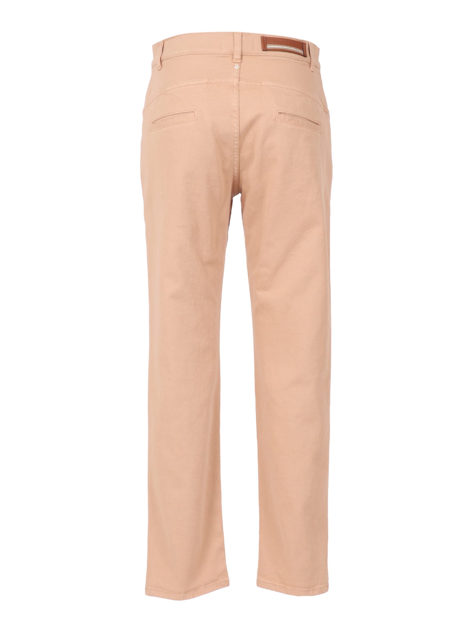 Lorena Antoniazzi Straight-leg Denim Pants With Mid-rise Waist In Pink