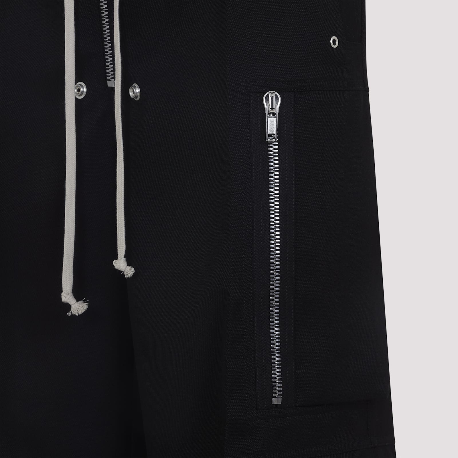 Rick Owens Wide-leg Trousers With High Waist And Utility Pockets In Black
