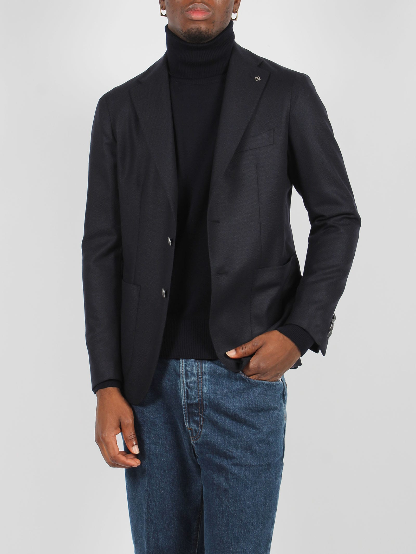 Shop Tagliatore Classic Blazer In Blue