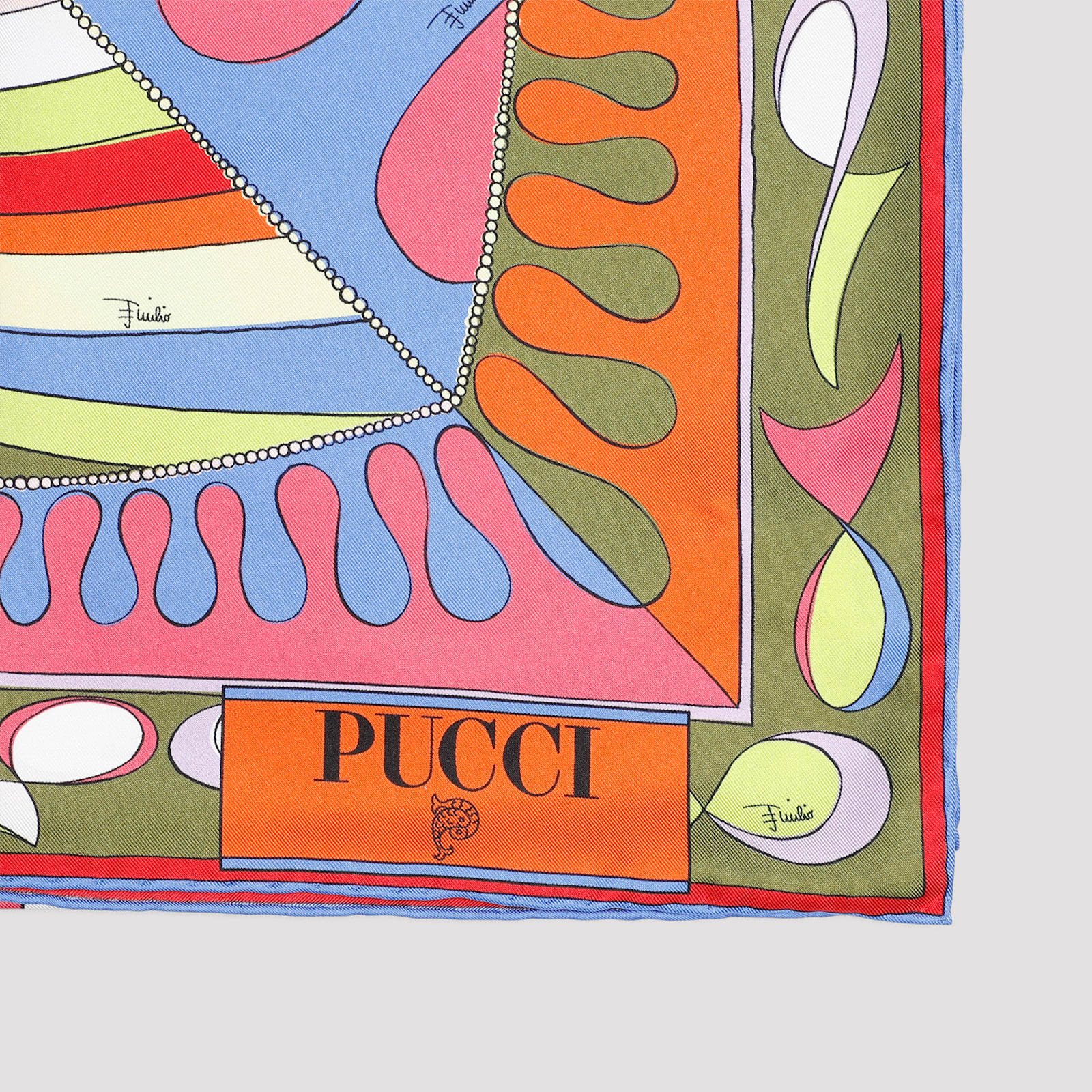 Shop Pucci 90x90 Scarf In Multicolor