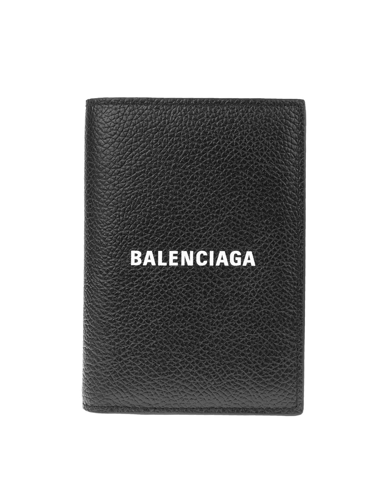 Balenciaga Man Black Cash Vertical Wallet