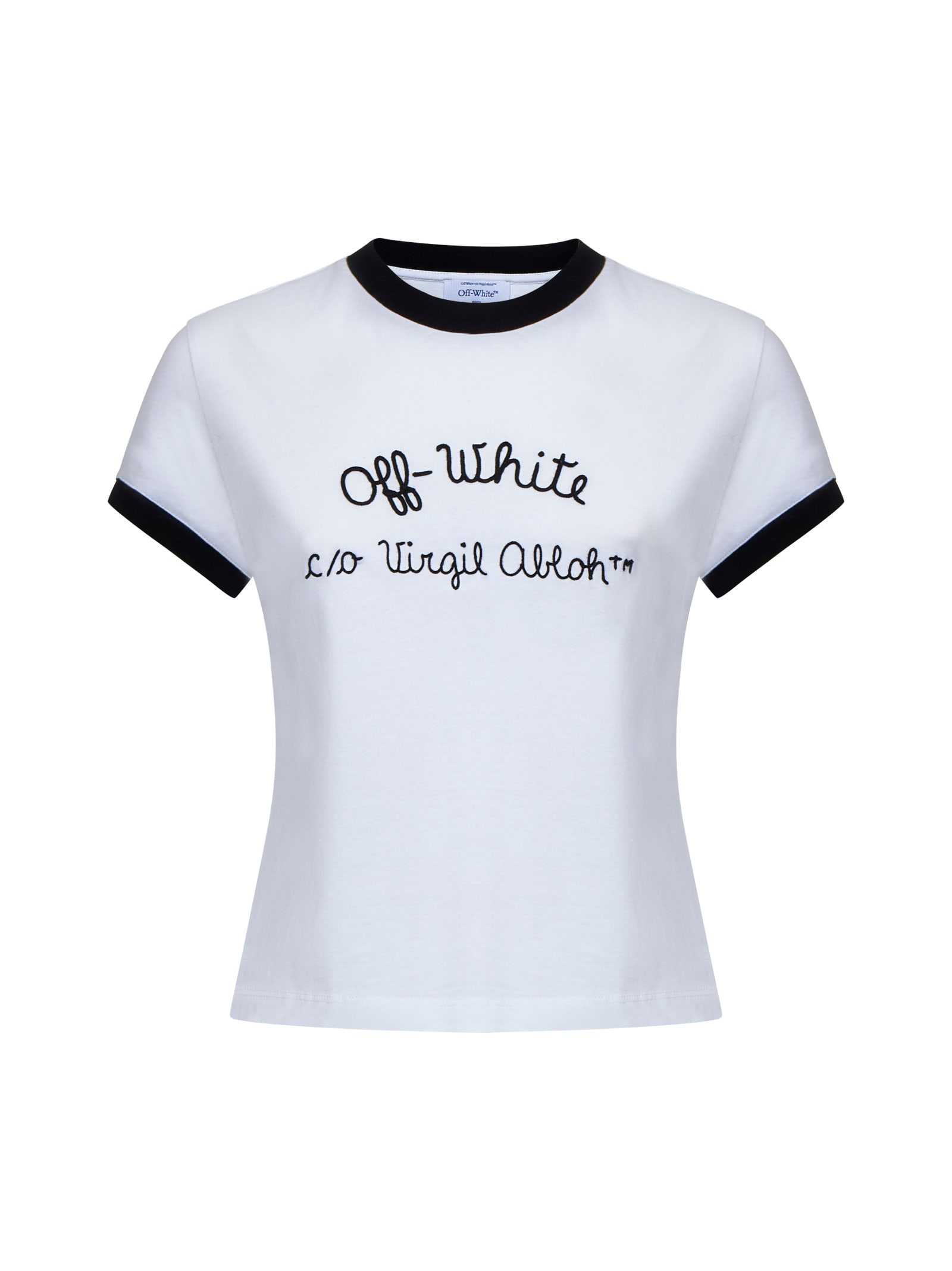 Shop Off-white T-shirt In White - Black