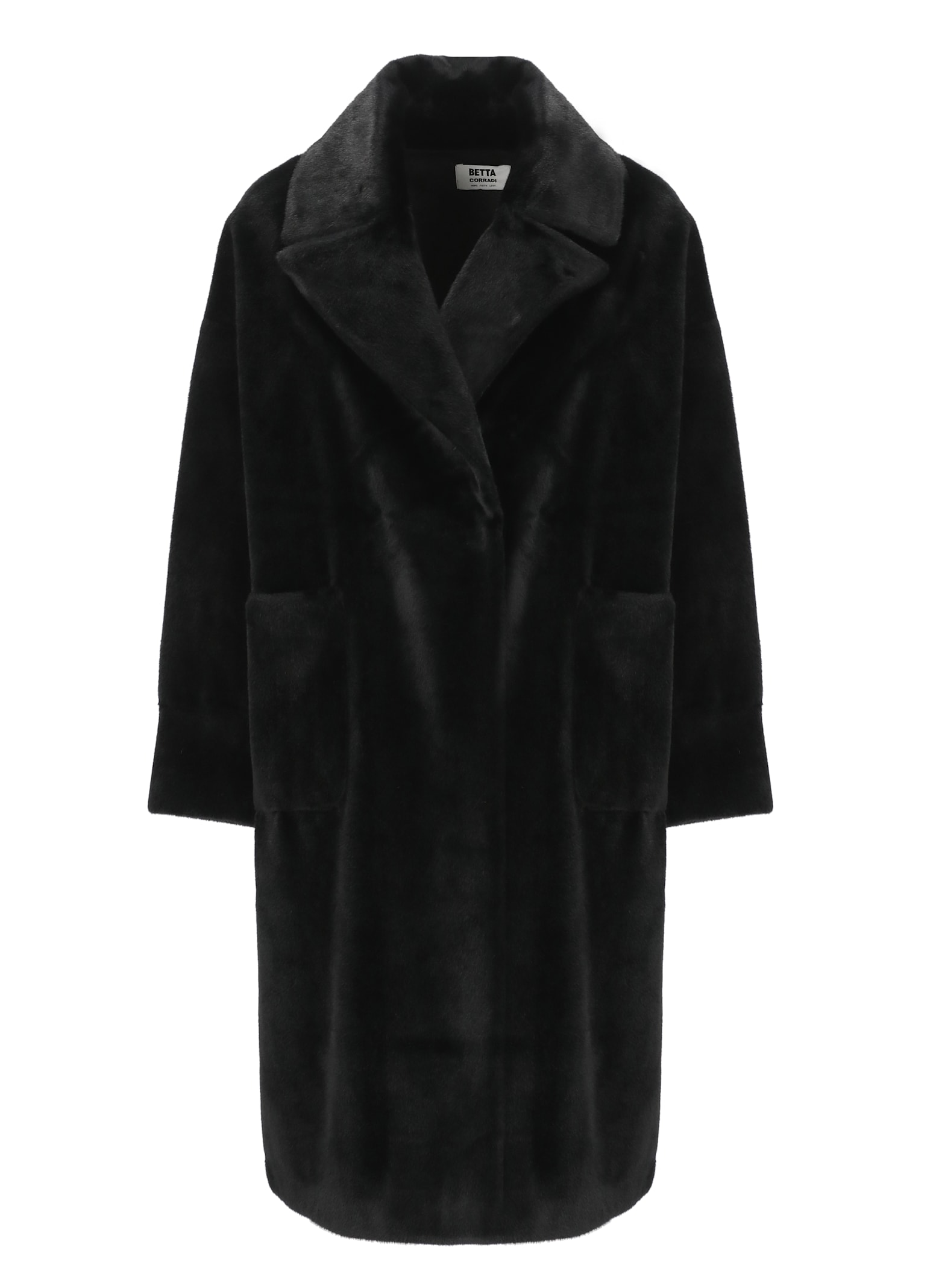 Betta Corradi Mimi Faux-fur Coat In Black