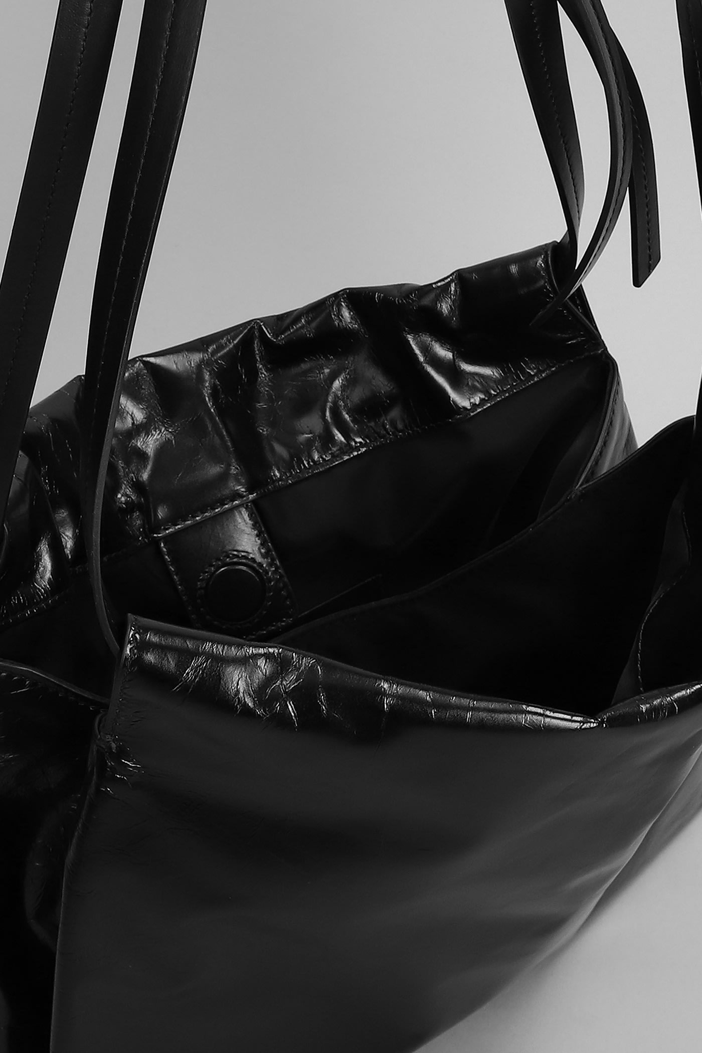 Shop Jil Sander Shoulder Bag In Black Leather