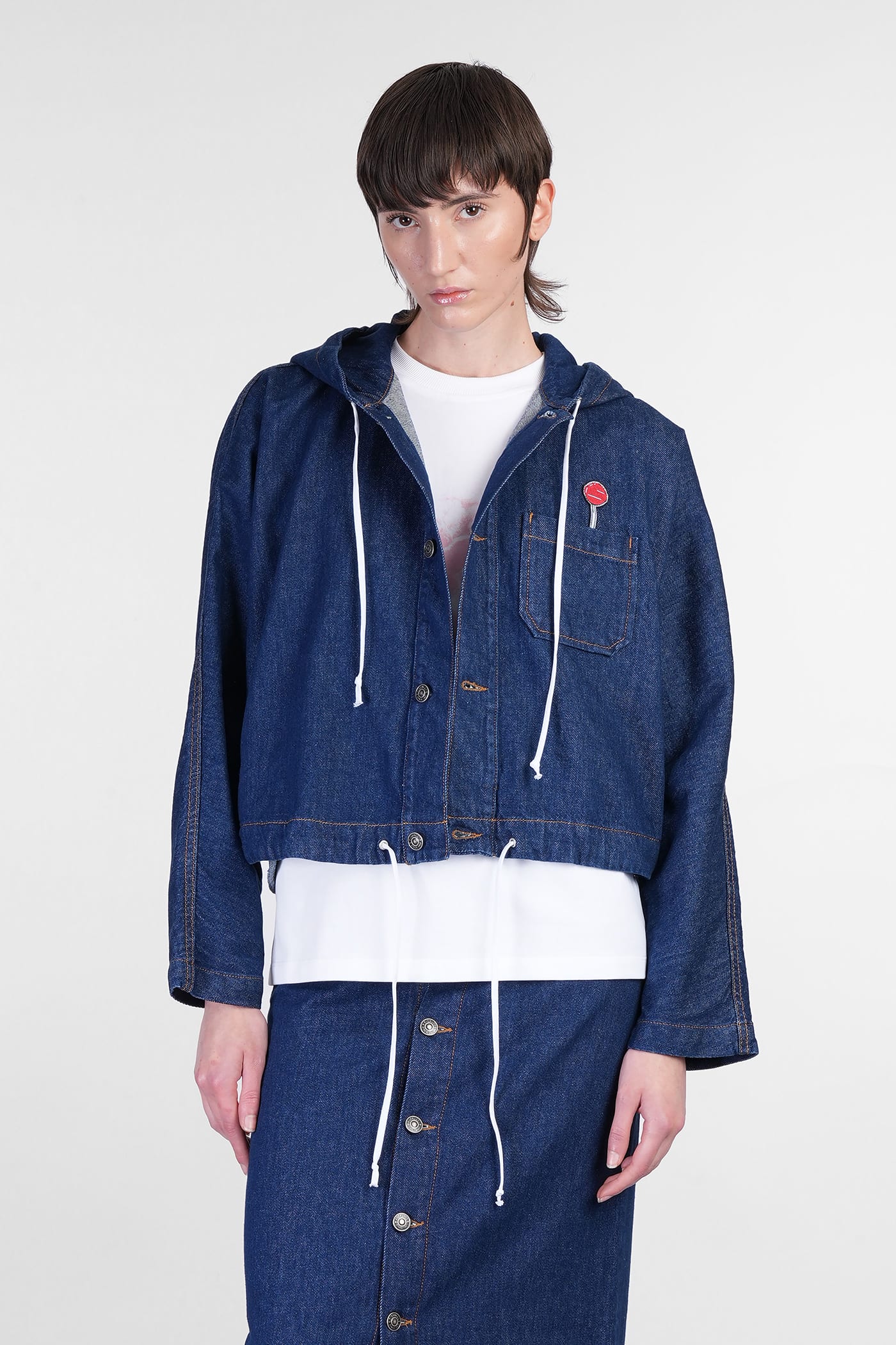 Sweatshirt In Blue Cotton