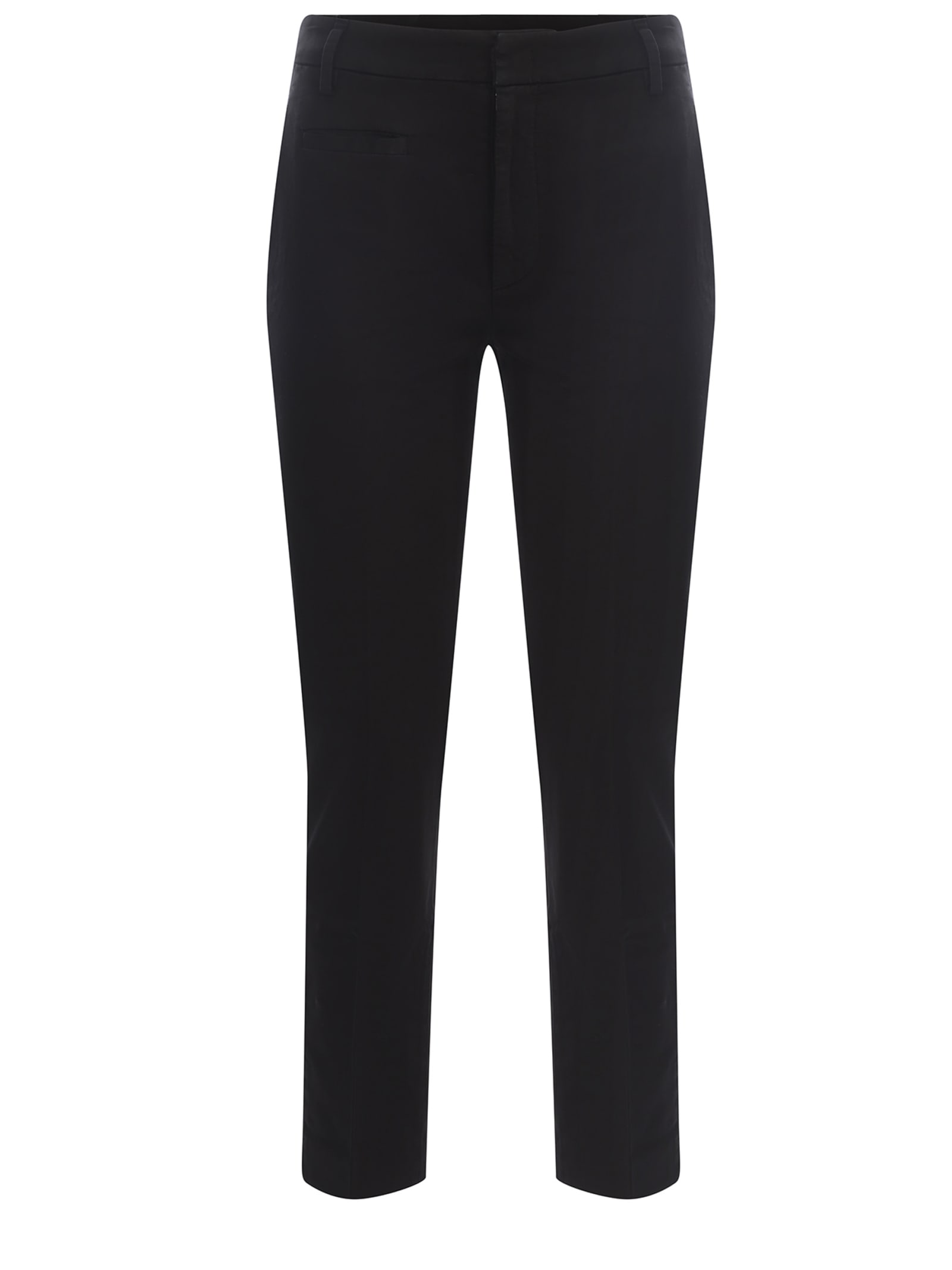 Shop Dondup Trousers  Ariel Made Of Cotton In Nero