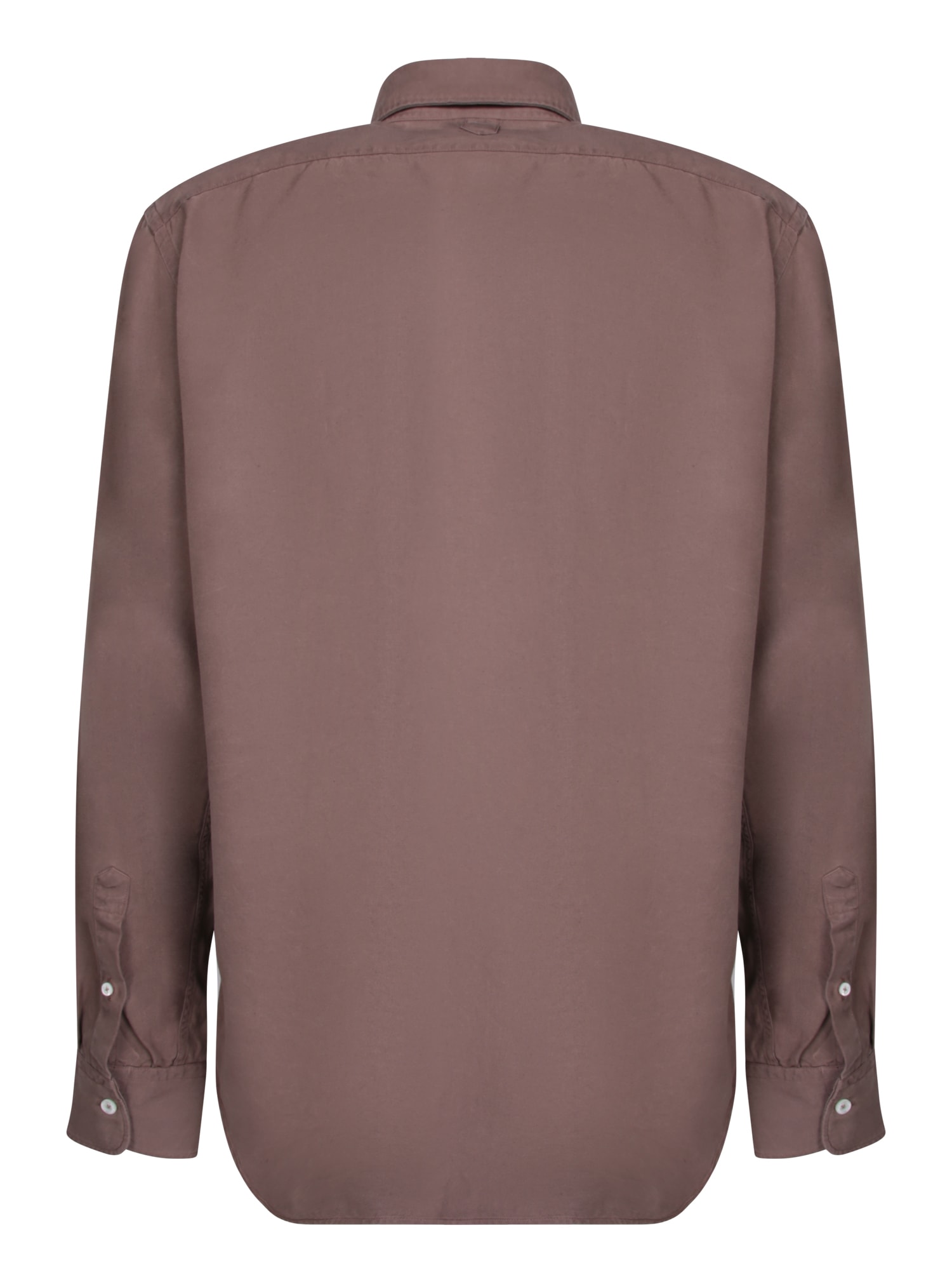 Shop Canali Beige Lyocell Shirt