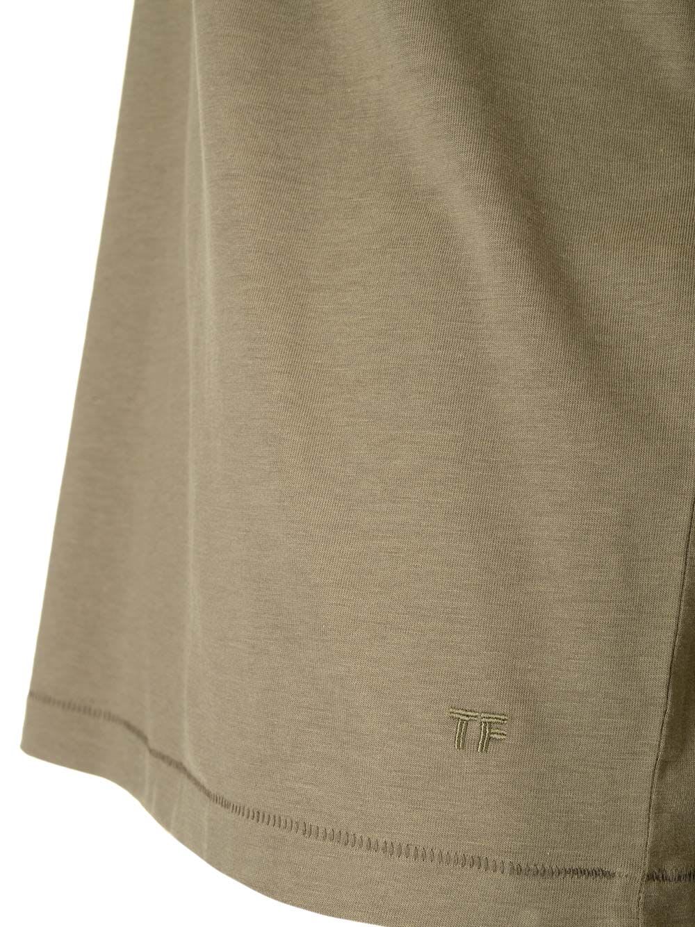 Shop Tom Ford Crew Neck T-shirt In Green