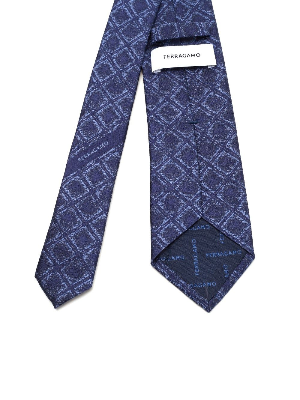 Shop Ferragamo Silk Tie In Blue