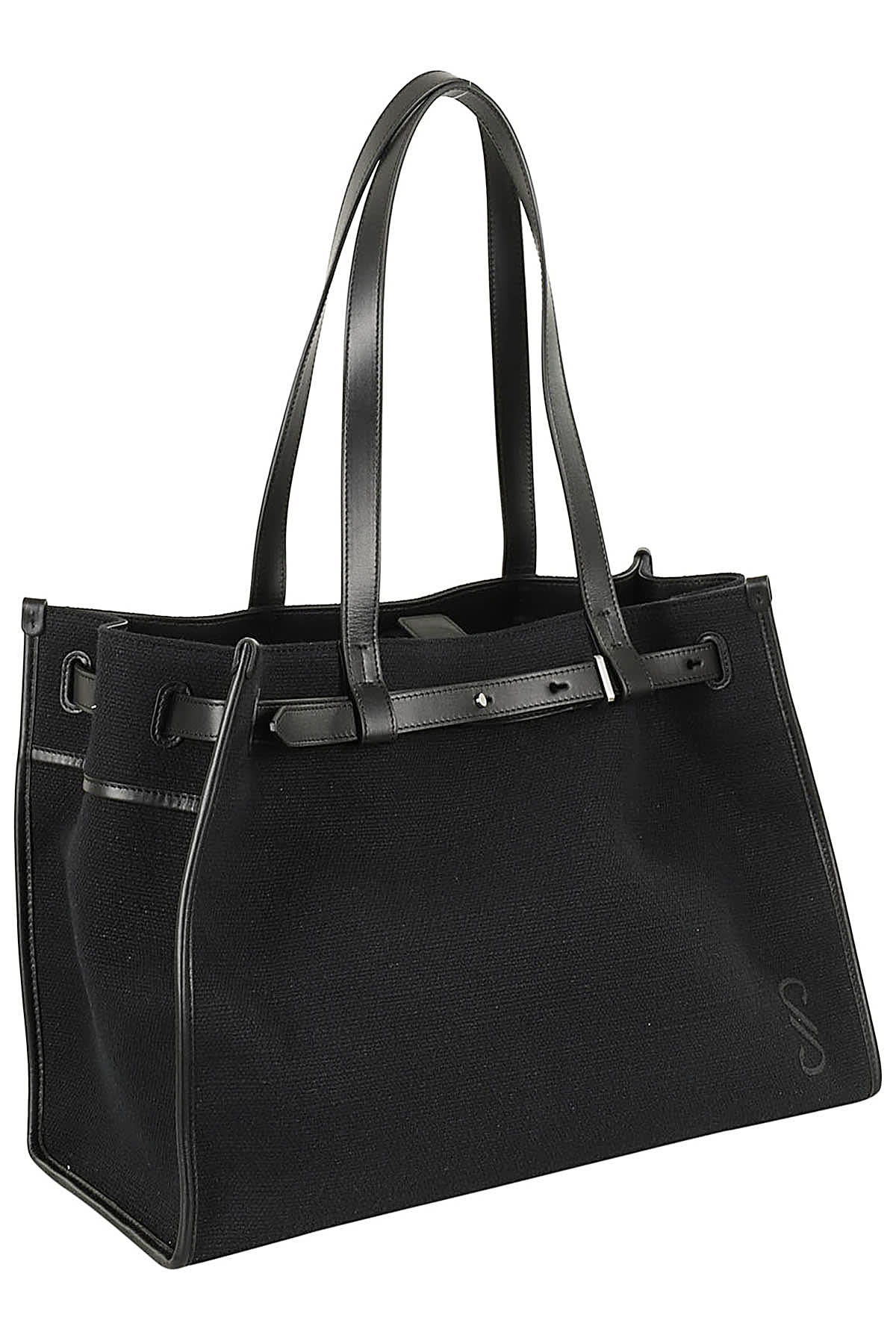 Shop Proenza Schouler Belted Tote In Canvas In Black