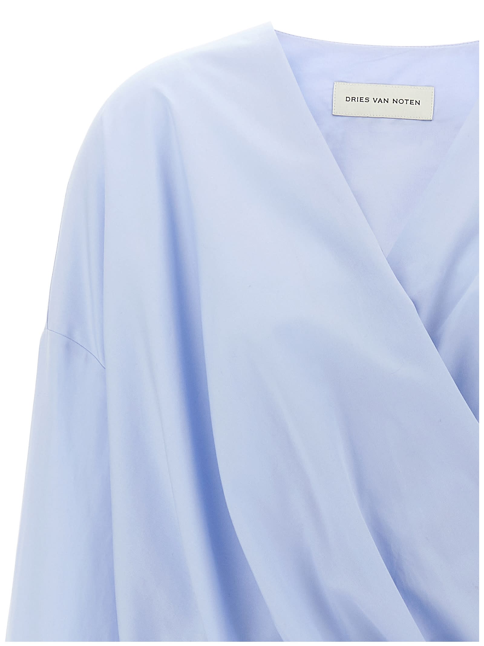 Shop Dries Van Noten Camiel Blouse In Light Blue