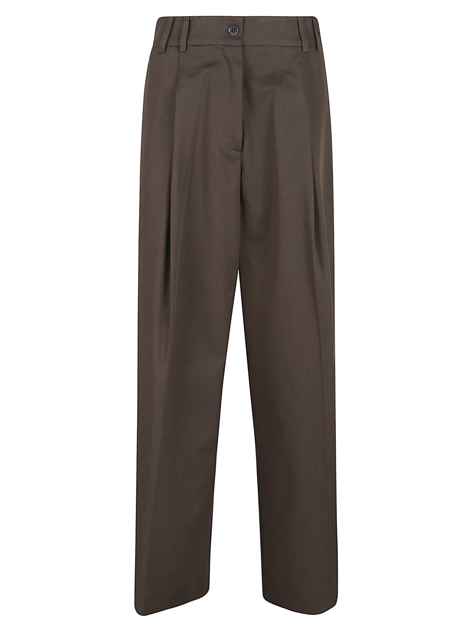 P.a.r.o.s.h Pantalone - Gabardina Cotone In Brown