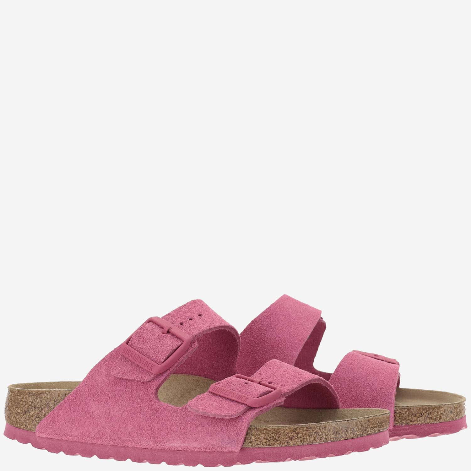 Shop Birkenstock Arizona Suede Sandals In Pink