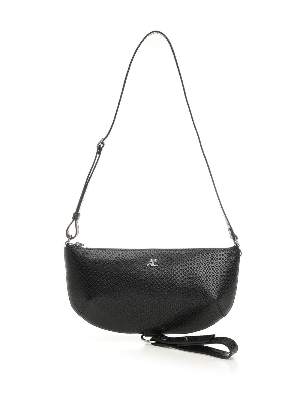 Courrèges Courreges Women Holy Eclipse Leather Shoulder Bag In Black