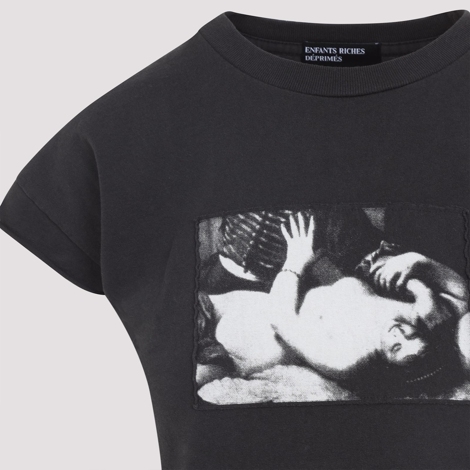 Enfants Riches Deprimes Graphic Print Cotton T-shirt With Artistic Detailing In Black