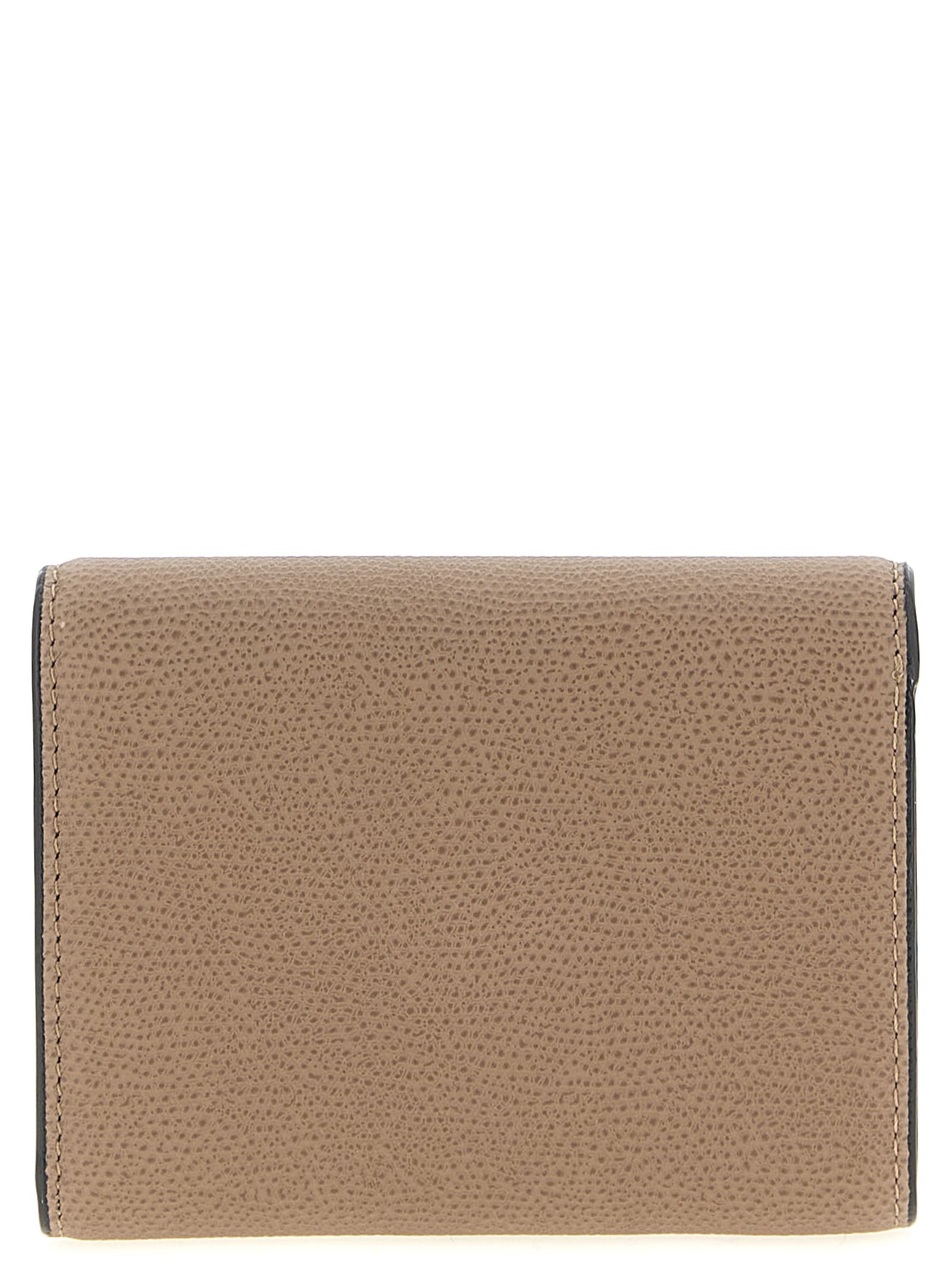 Valextra Flap Envelope Textured Finish Wallets Card Holders In Neutral