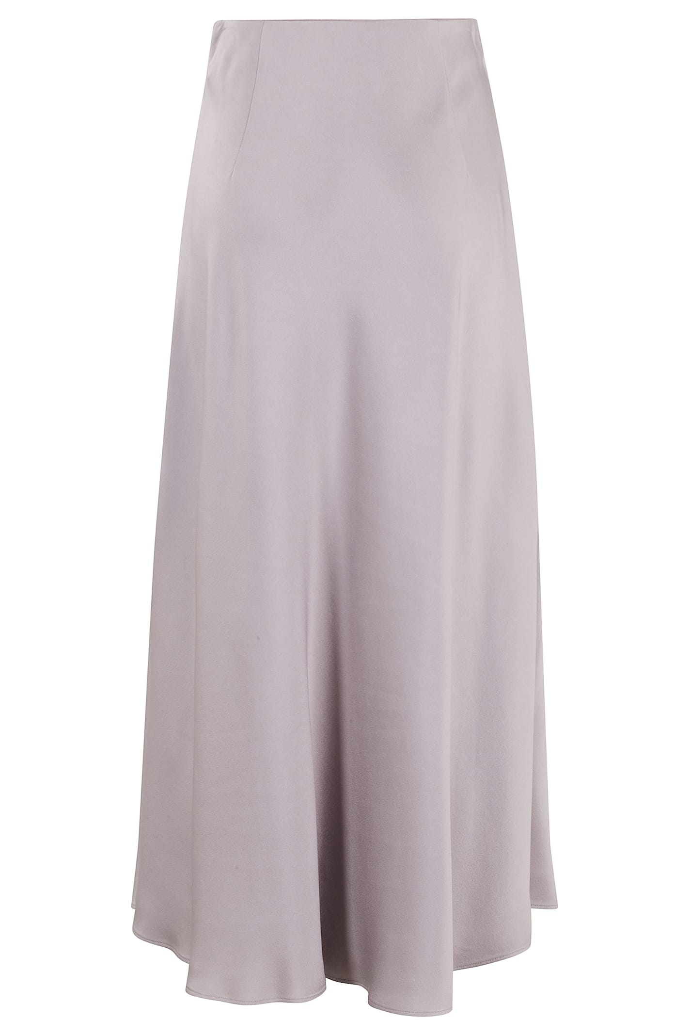 Herno Flowing Midi Skirt With Elasticized Waistband In Purple
