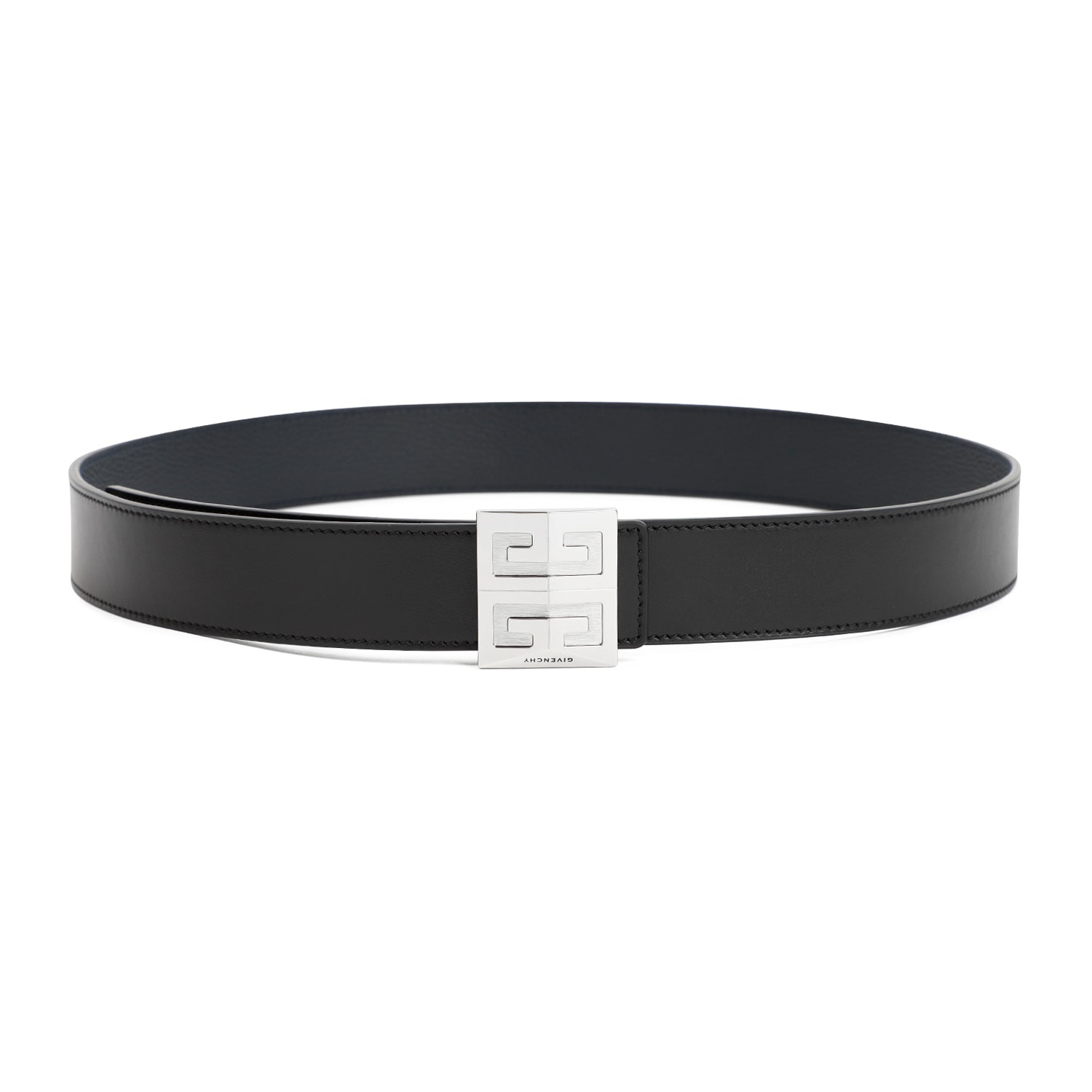 Shop Givenchy 4g Reversible Belt In Black Dark Blue