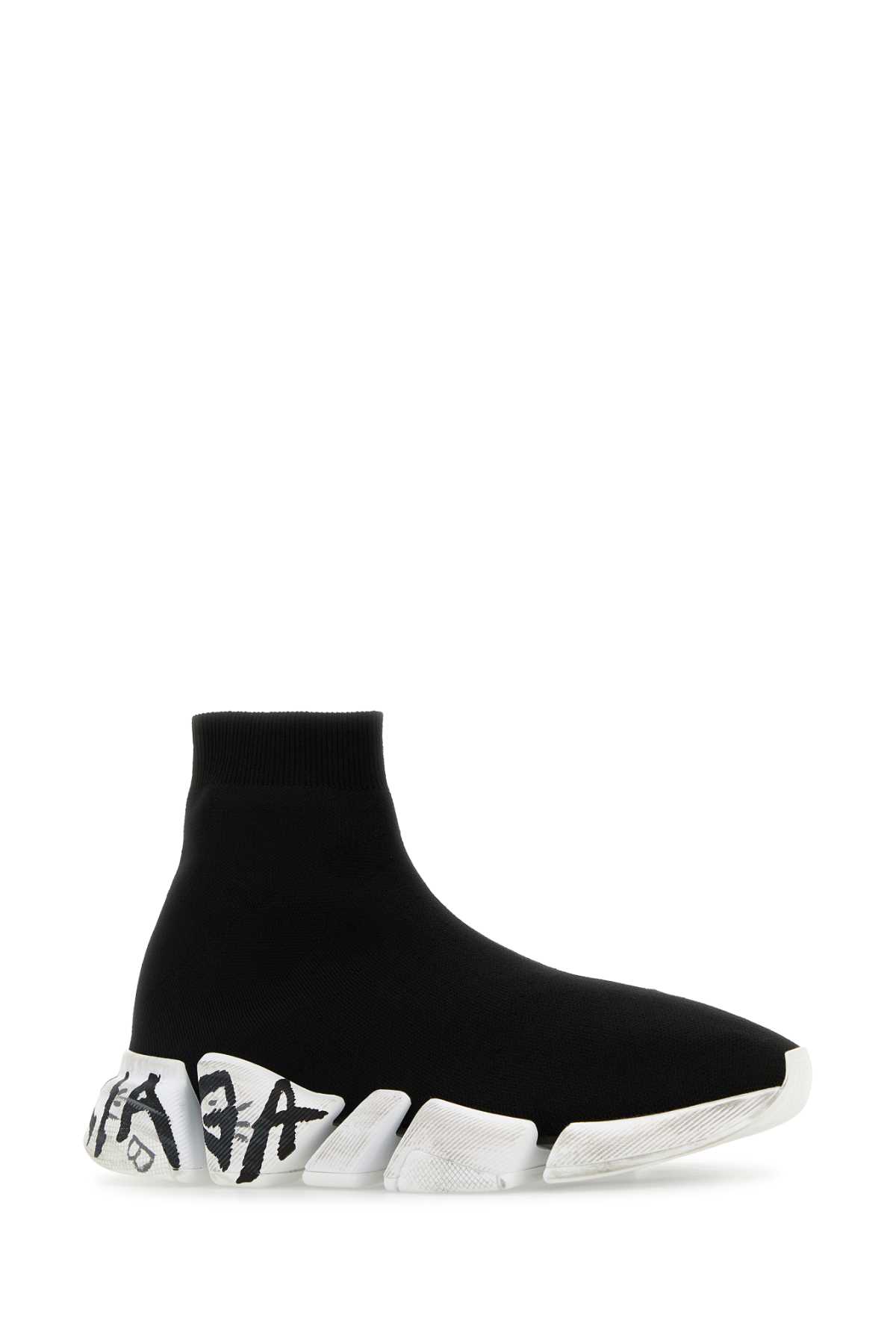 BALENCIAGA BLACK STRETCH FABRIC SPEED 2.0 SNEAKERS