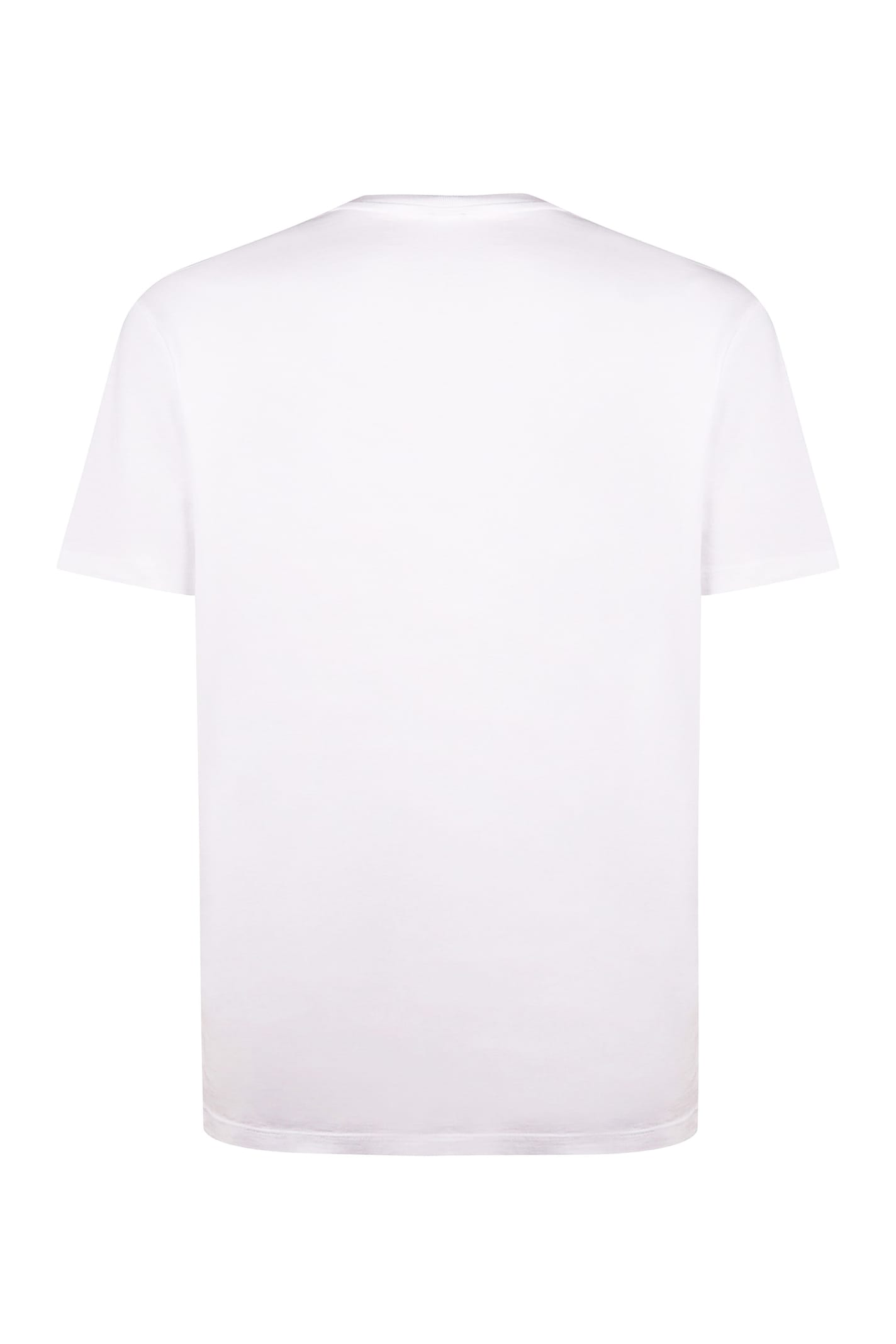 Shop Etro Cotton Crew-neck T-shirt In White