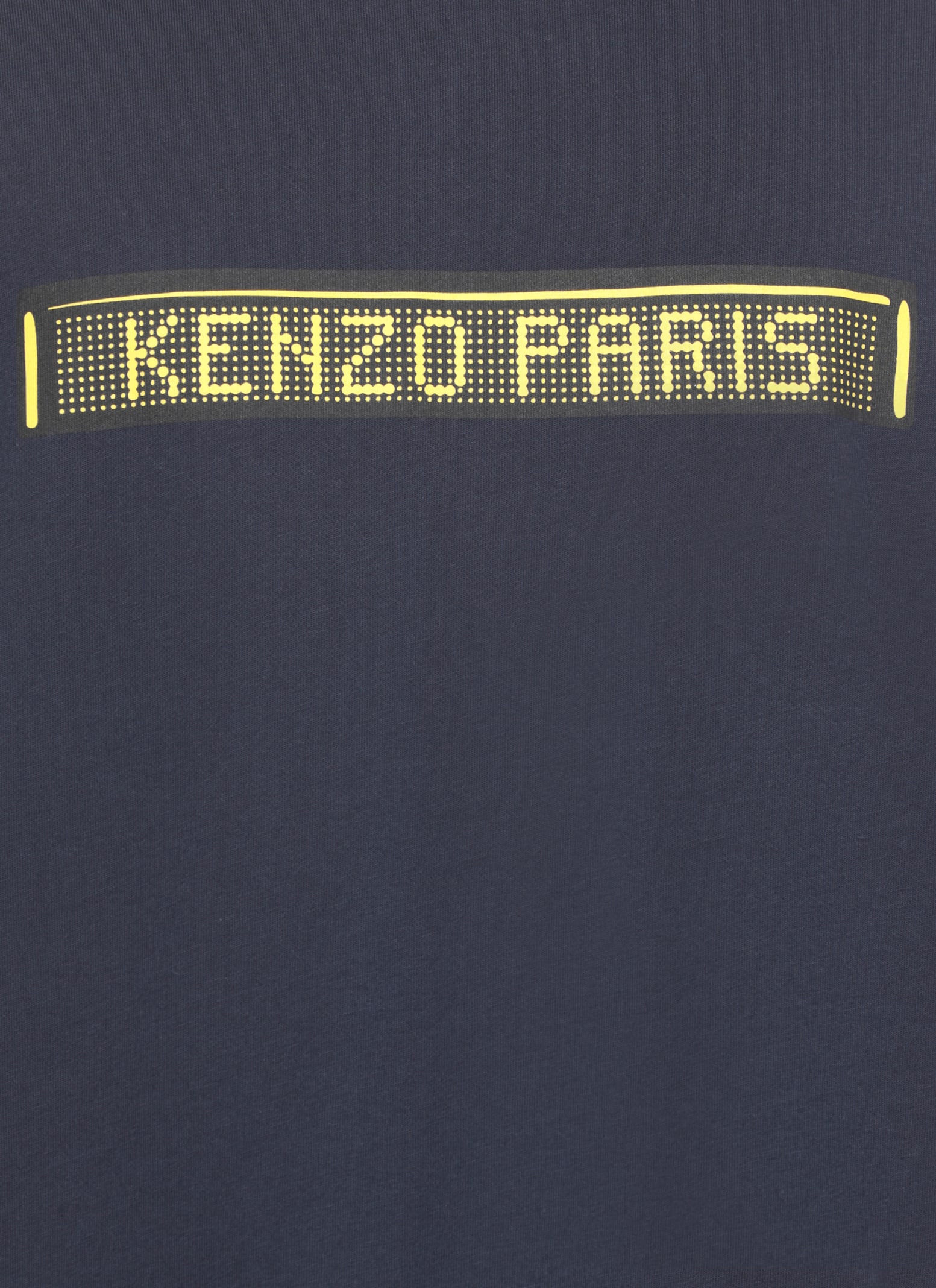 Kenzo Graphic Print Short Sleeve Cotton T-shirt In Blue