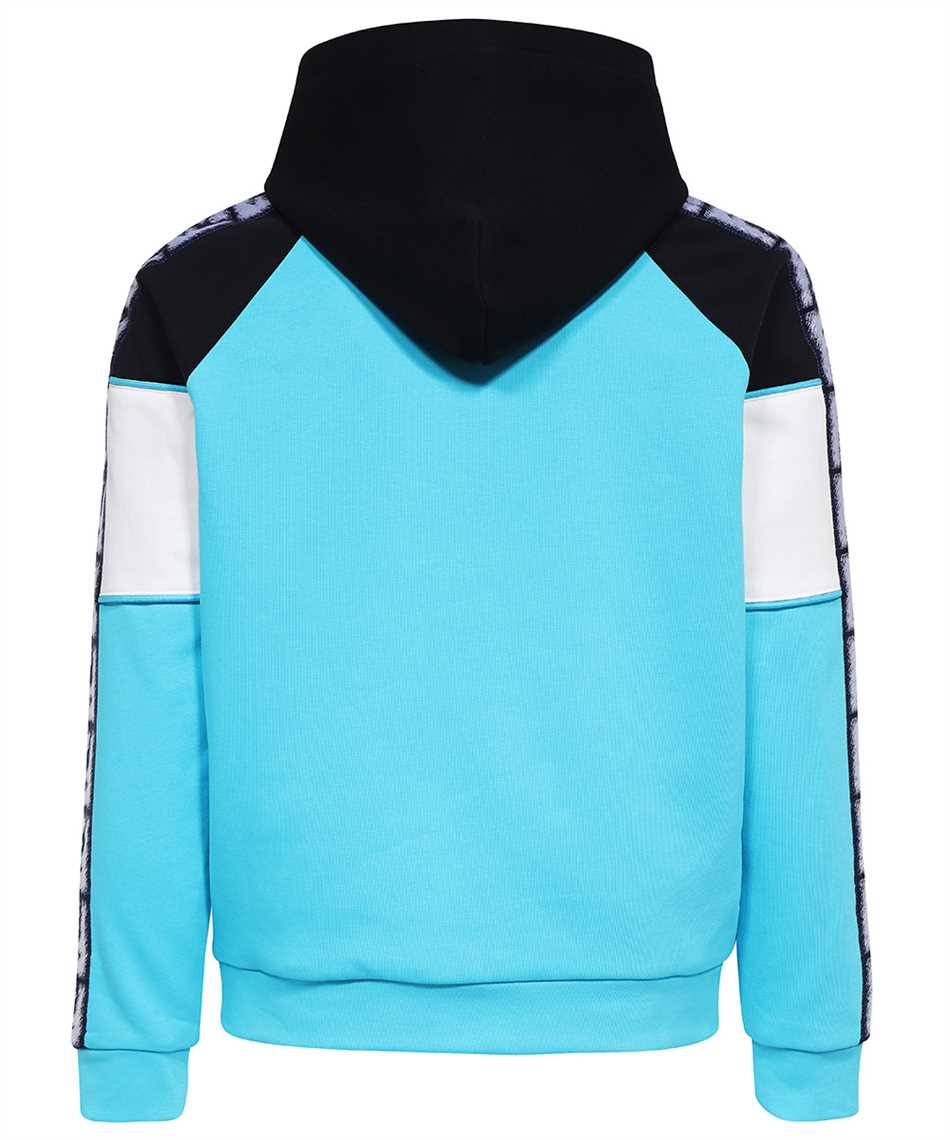 Shop Fendi Hooded Sweatshirt In Light Blue