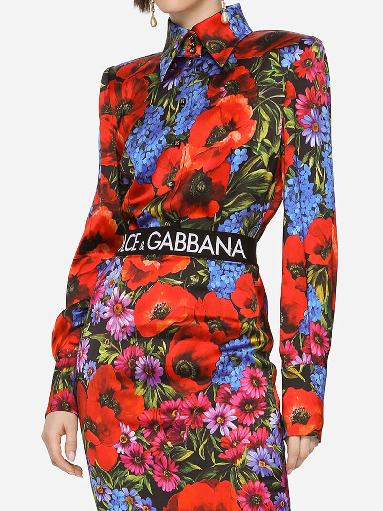 Dolce & Gabbana Satin Printed Shirt